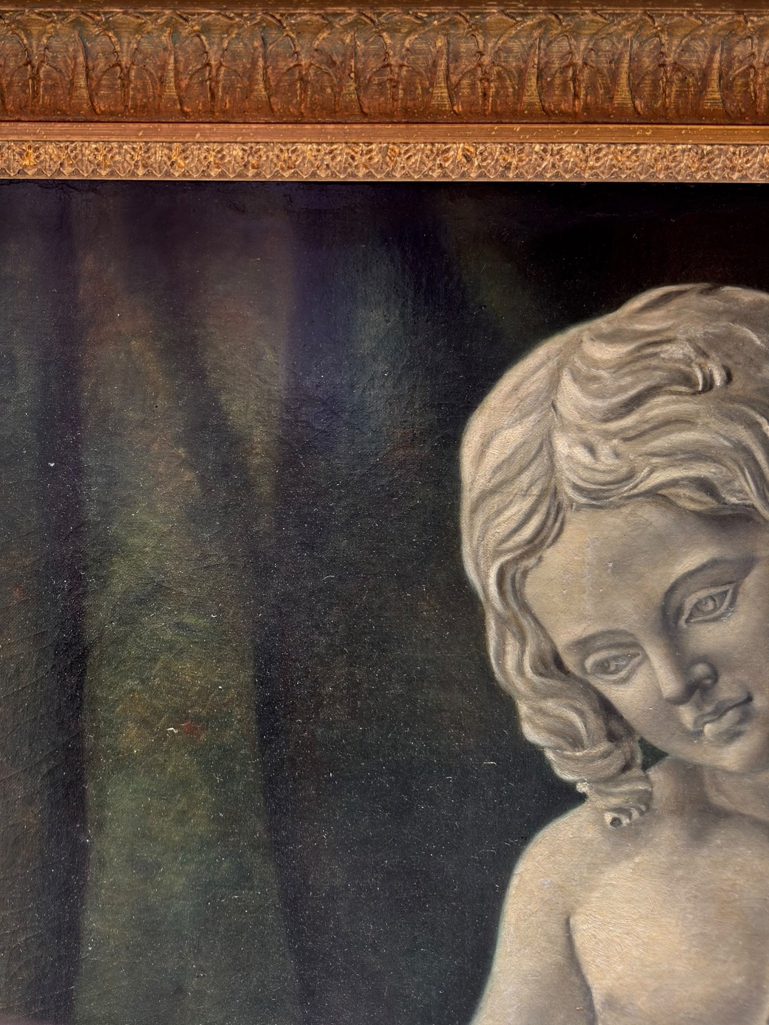 Oil on canvas, grisaille of a boy with a tambourine11.jpg