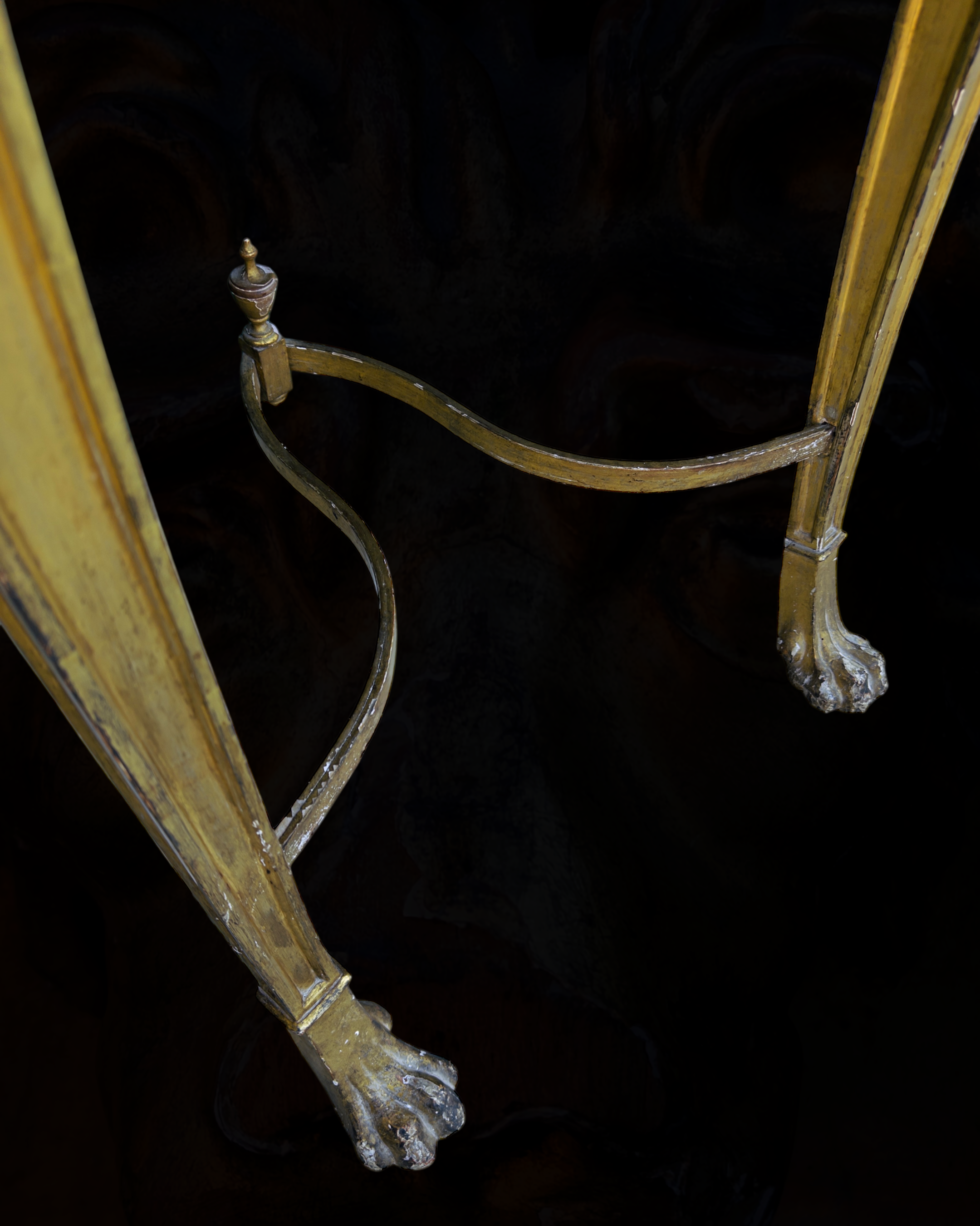 A fine Sheraton carved and gilded consolle table with a top venereed in rosewood and satinwood15.PNG