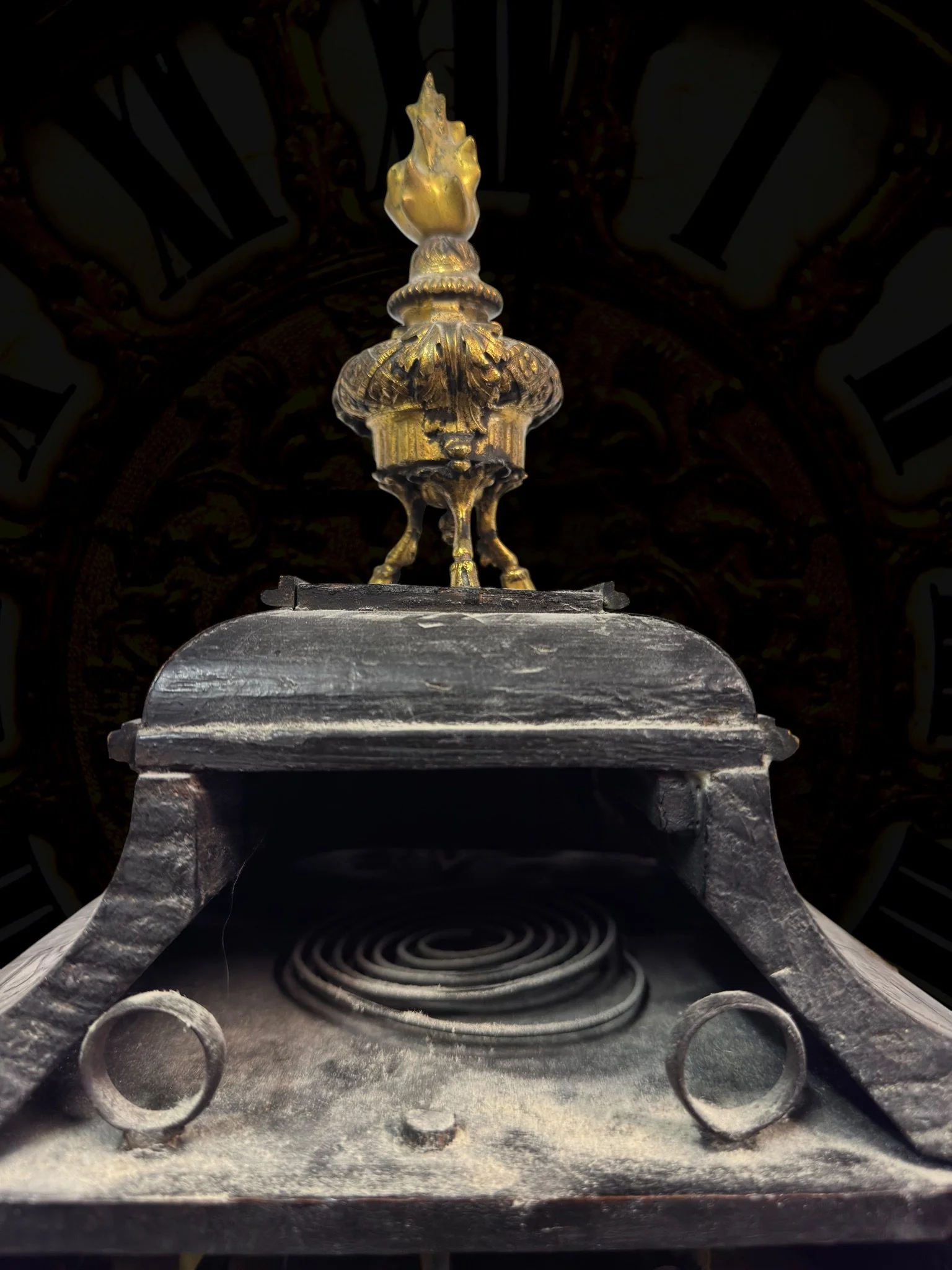 Boulle-style cartel table clock, movement signed Gaudron10.jpg