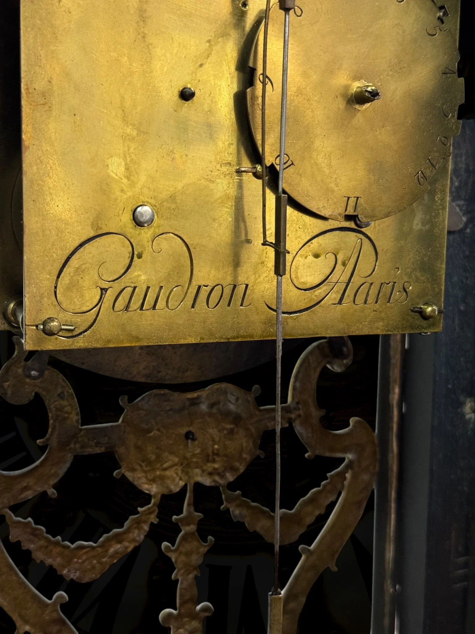 Boulle-style cartel table clock, movement signed Gaudron8.jpg