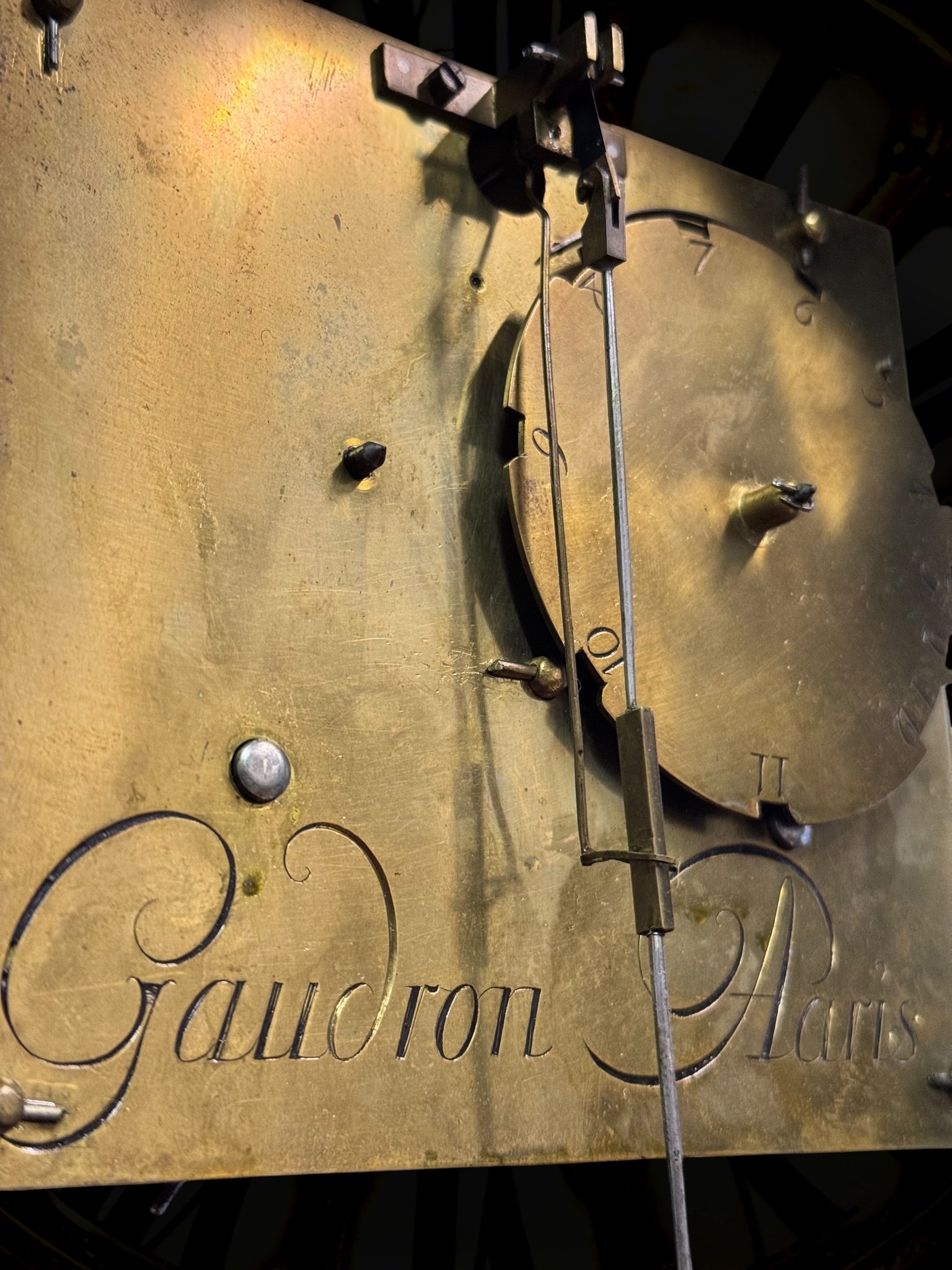 Boulle-style cartel table clock, movement signed Gaudron22.jpg