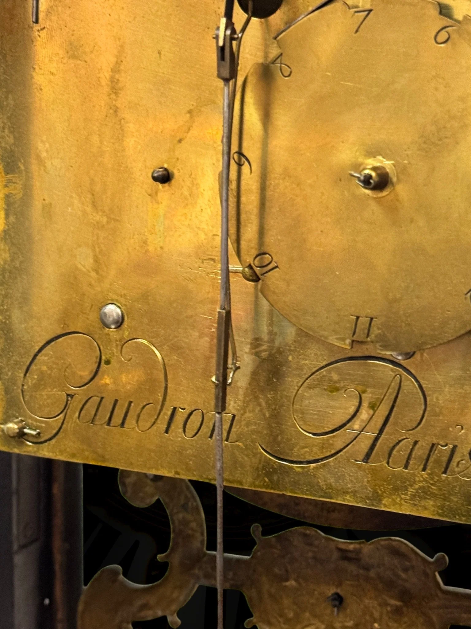 Boulle-style cartel table clock, movement signed Gaudron17.jpg