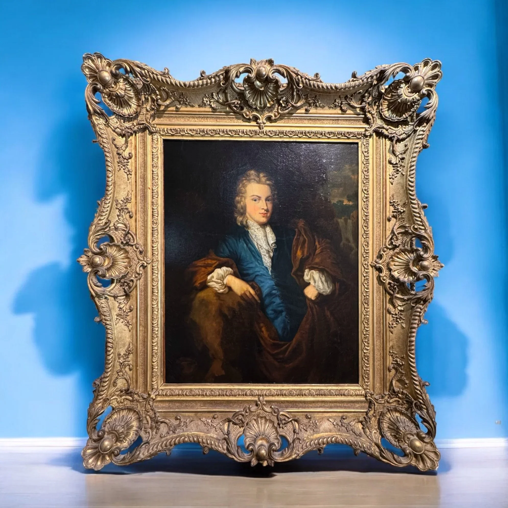 Oil on canvas, Portrait of a young gentleman.