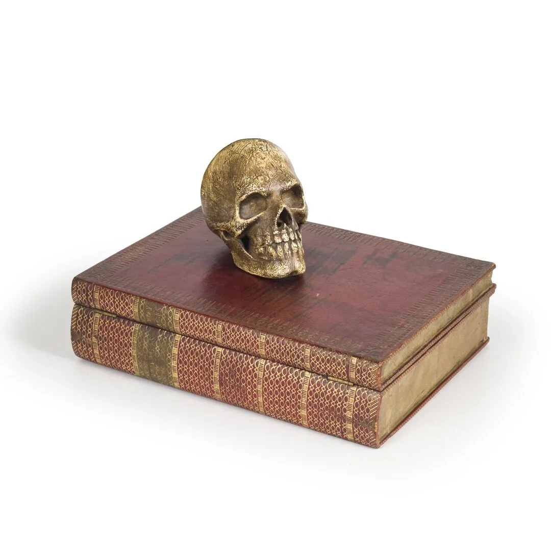 SOLD: Lacquered Wooden Box With Memento Mori