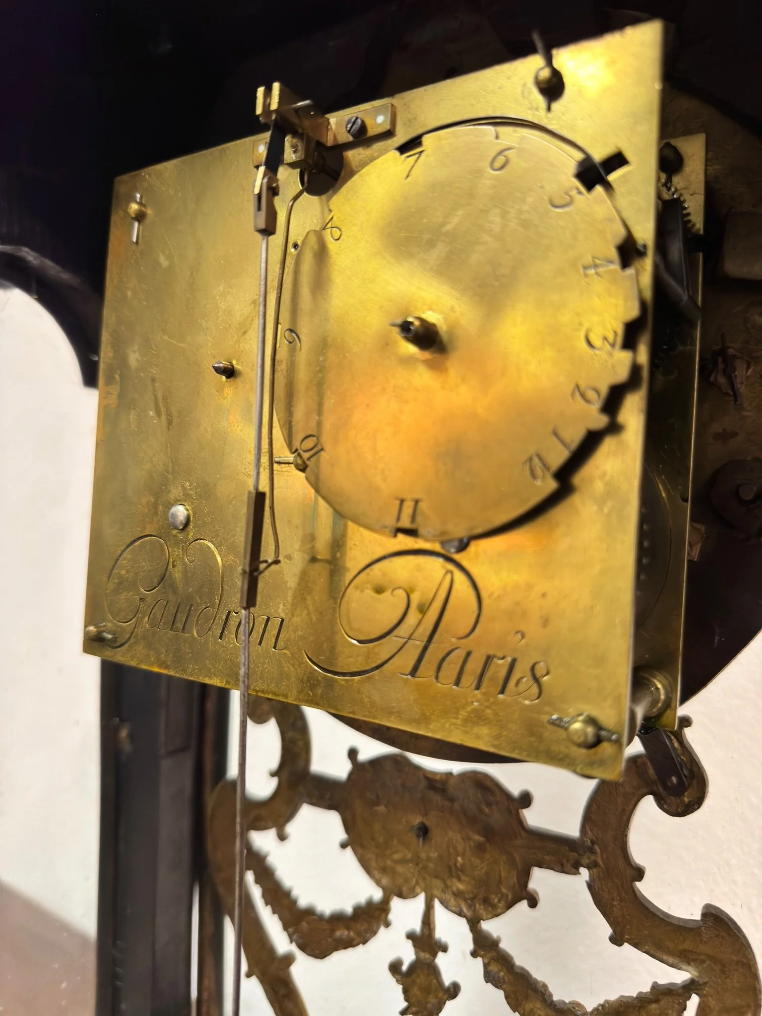 Boulle-style cartel table clock, movement signed Gaudron21.jpg