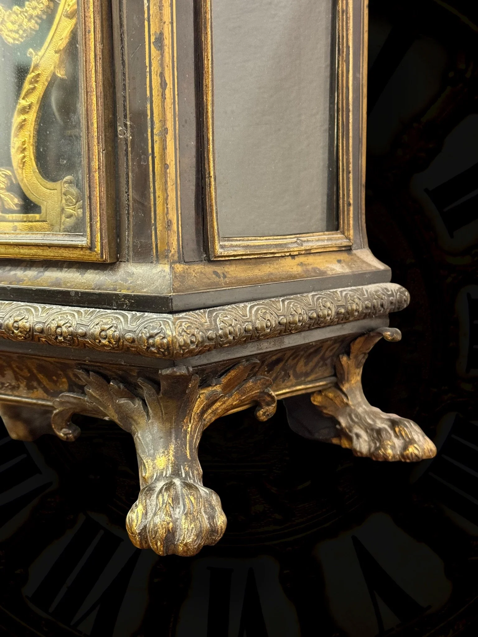 Boulle-style cartel table clock, movement signed Gaudron34.jpg