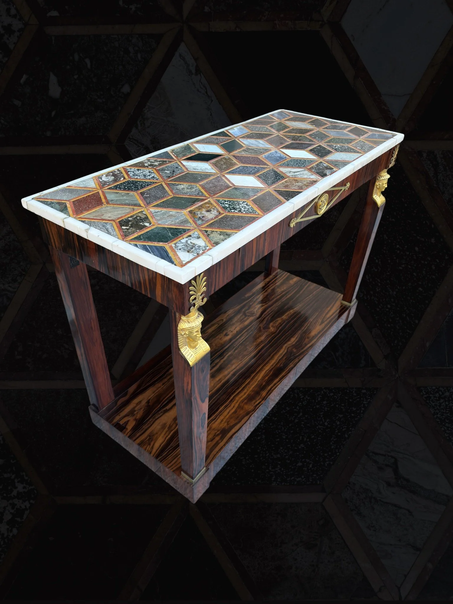 vivioliarteantica_consolle impero con marmo e pietre dure8.jpg