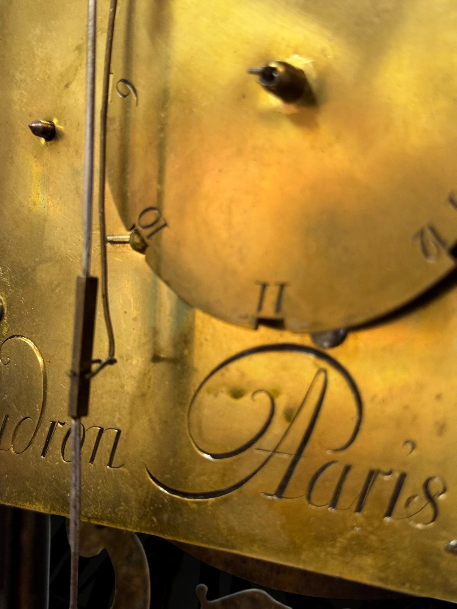 Boulle-style cartel table clock, movement signed Gaudron23.jpg