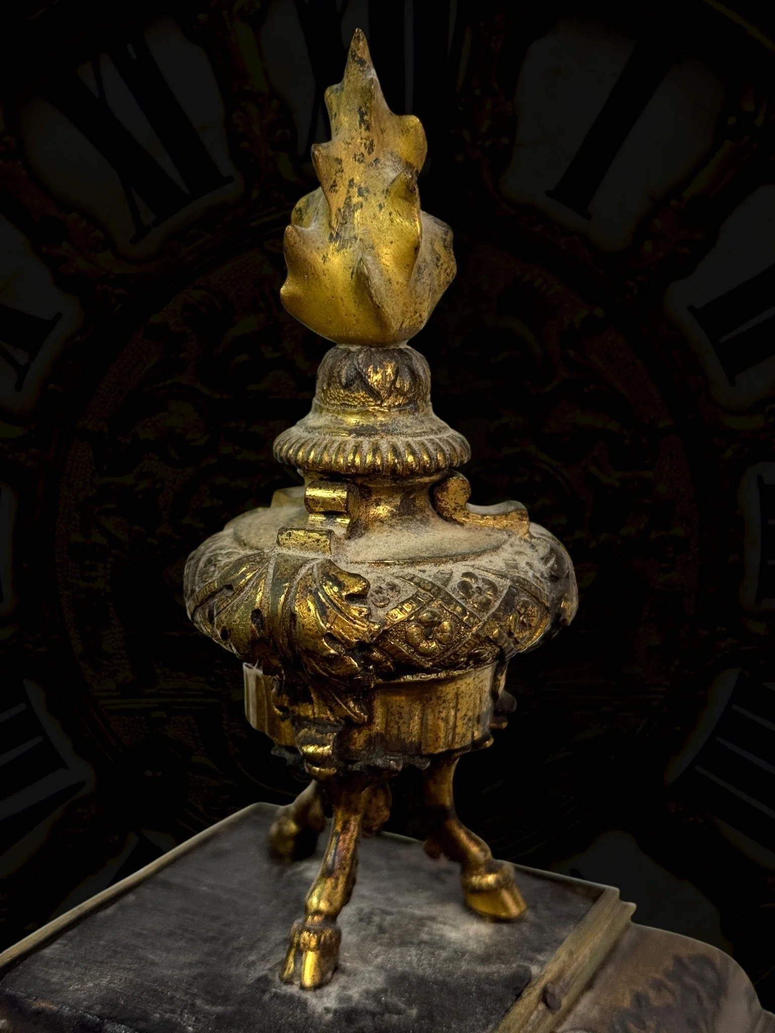 Boulle-style cartel table clock, movement signed Gaudron3.jpg