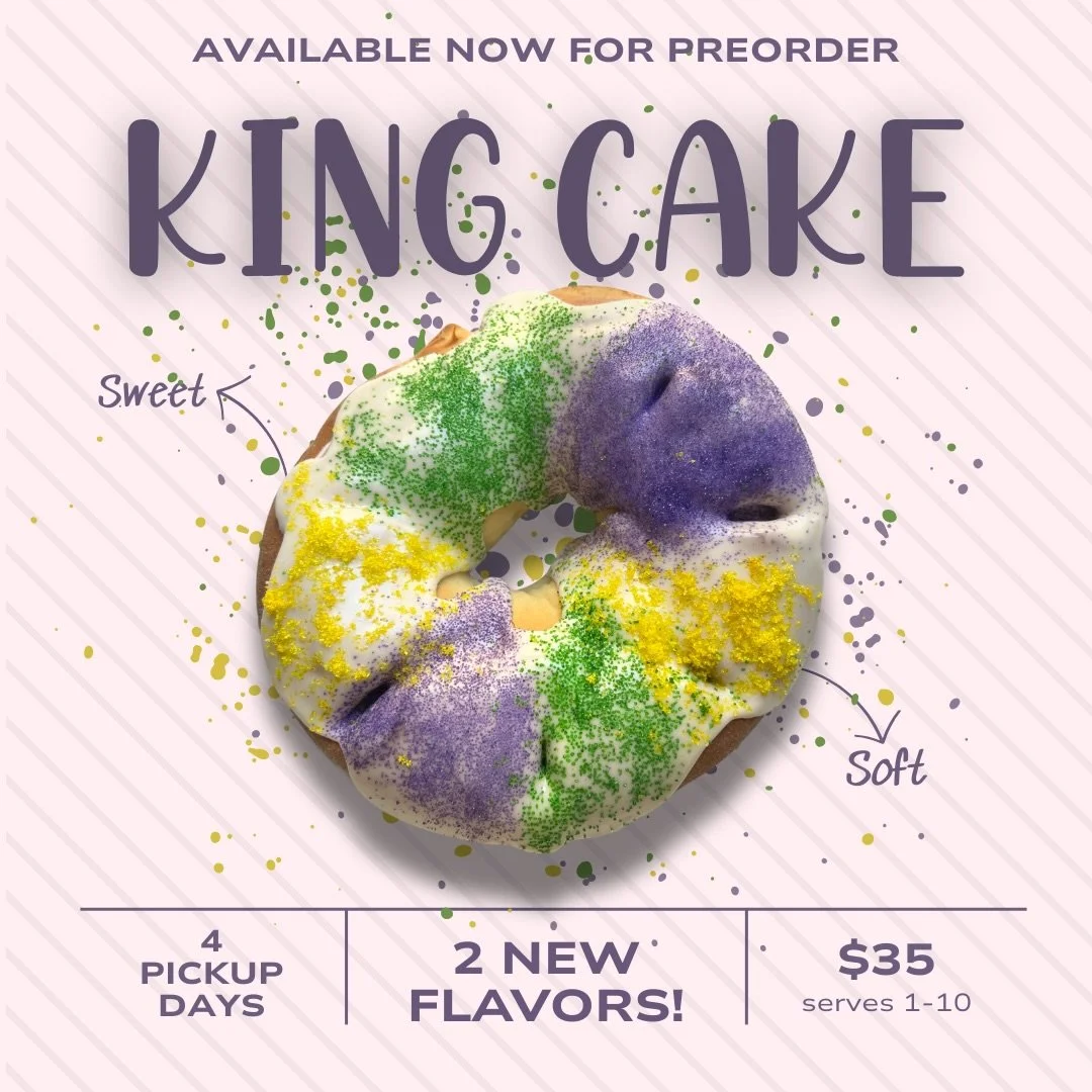 Available for preorder now! We&rsquo;re bringing out new flavors this year too! Pecan Praline Cream Cheese,  Strawberry Cream Cheese, and of course the original Cinnamon Sugar 💛💚💜