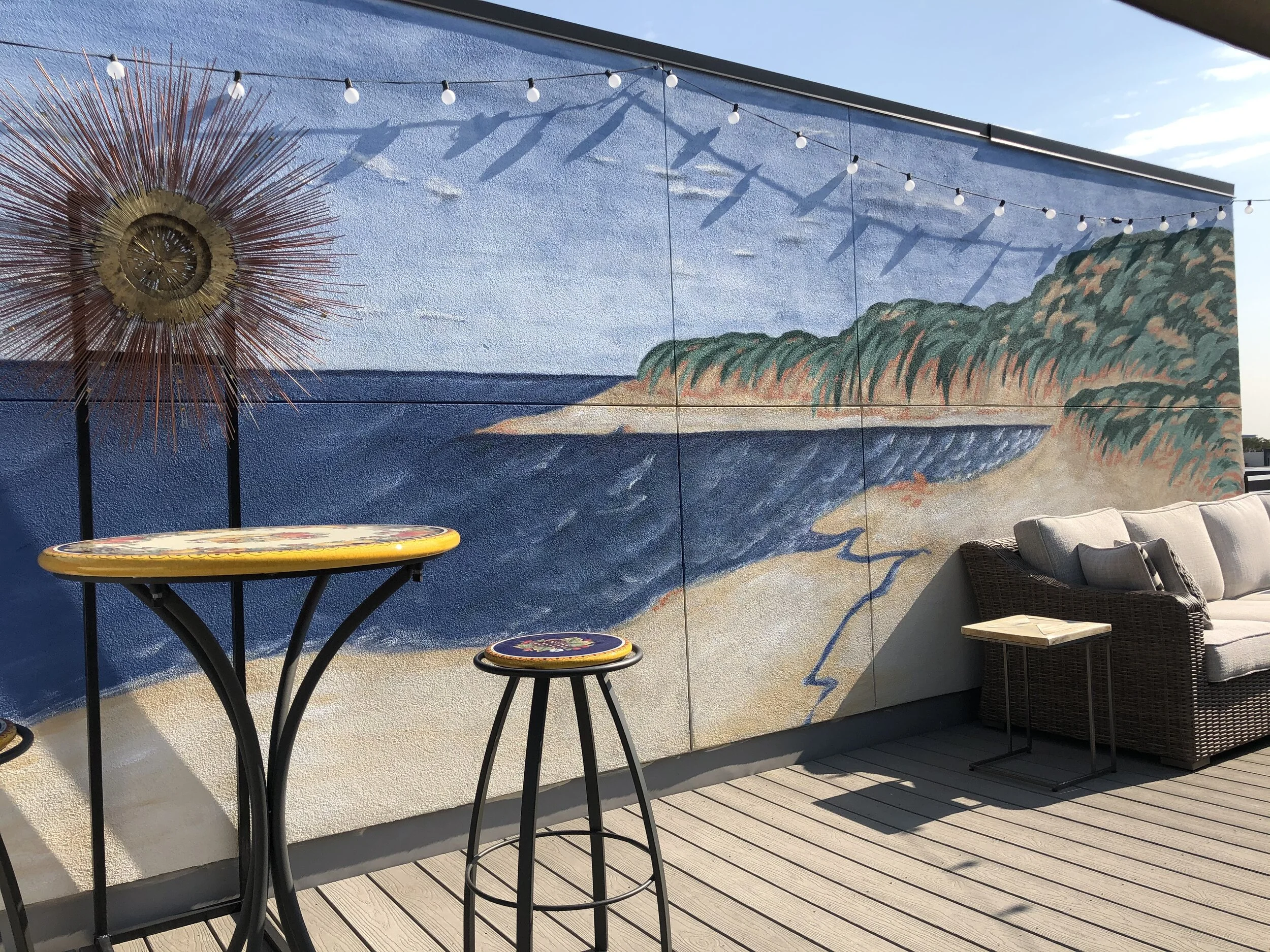 Beach Mural on Rooftop Deck (200 square feet) 07.2020