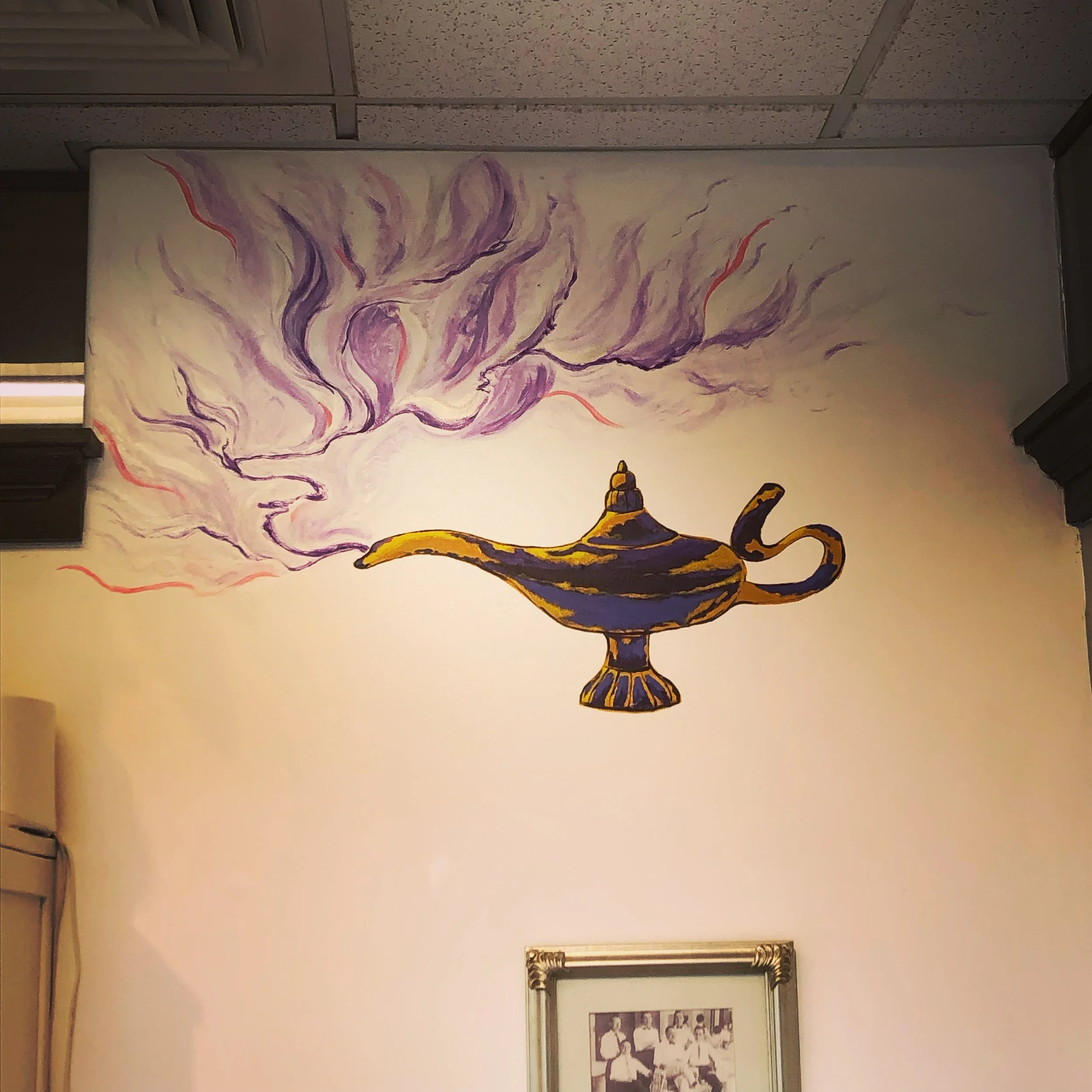Genie Lamp Mural, Rub the Lamp Mural