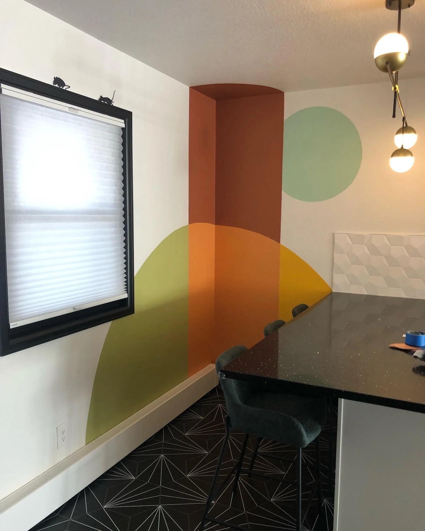 Geometric Kitchen Mural