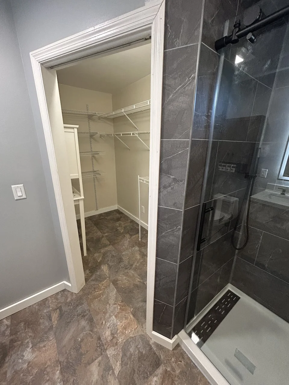 Angled wall? No problem with vinly wall tiles.