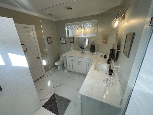 Custom wrap-around vanity
