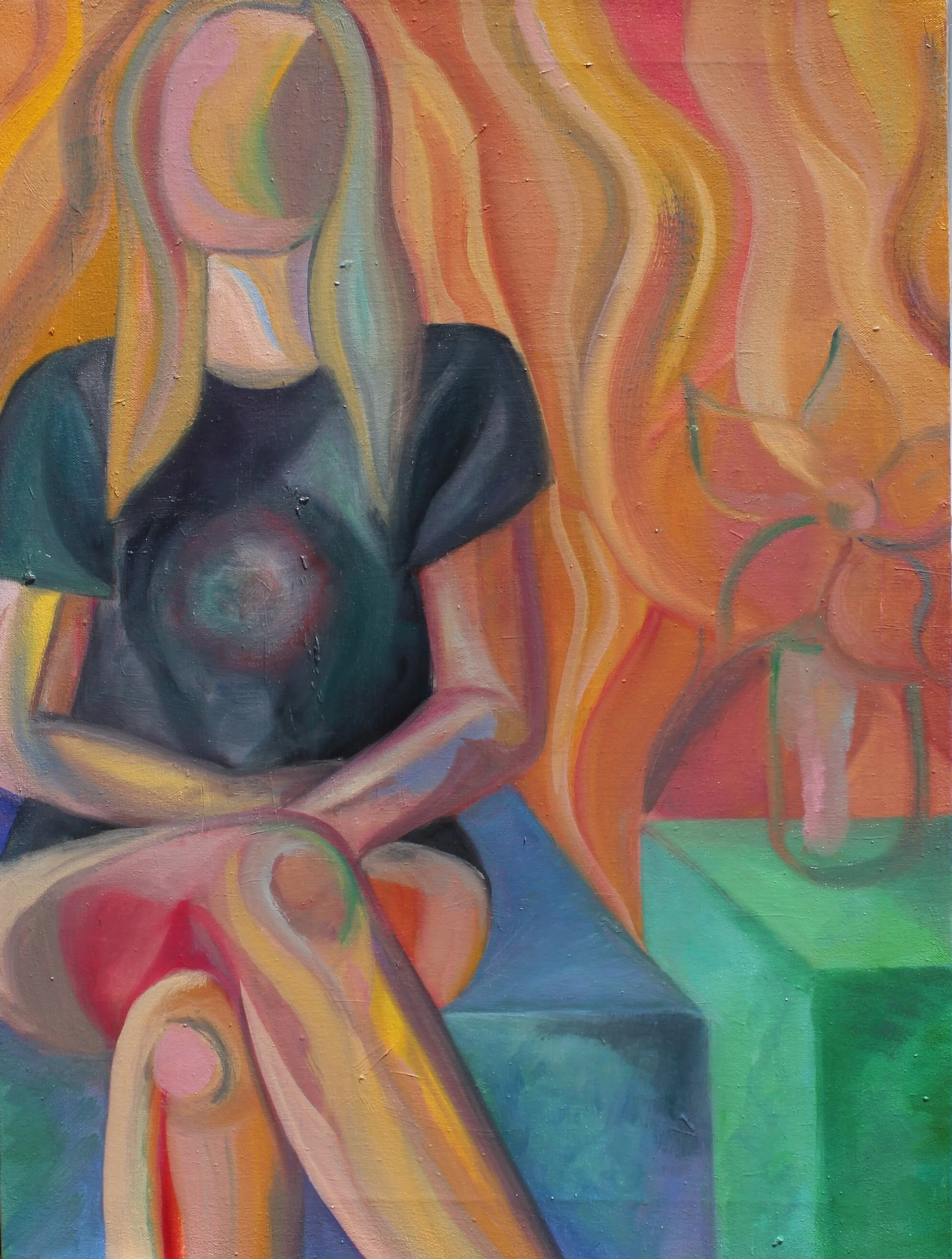 'Lava Lamp State of Mind' (2020) 21x28in, Oil on Canvas FOR SALE