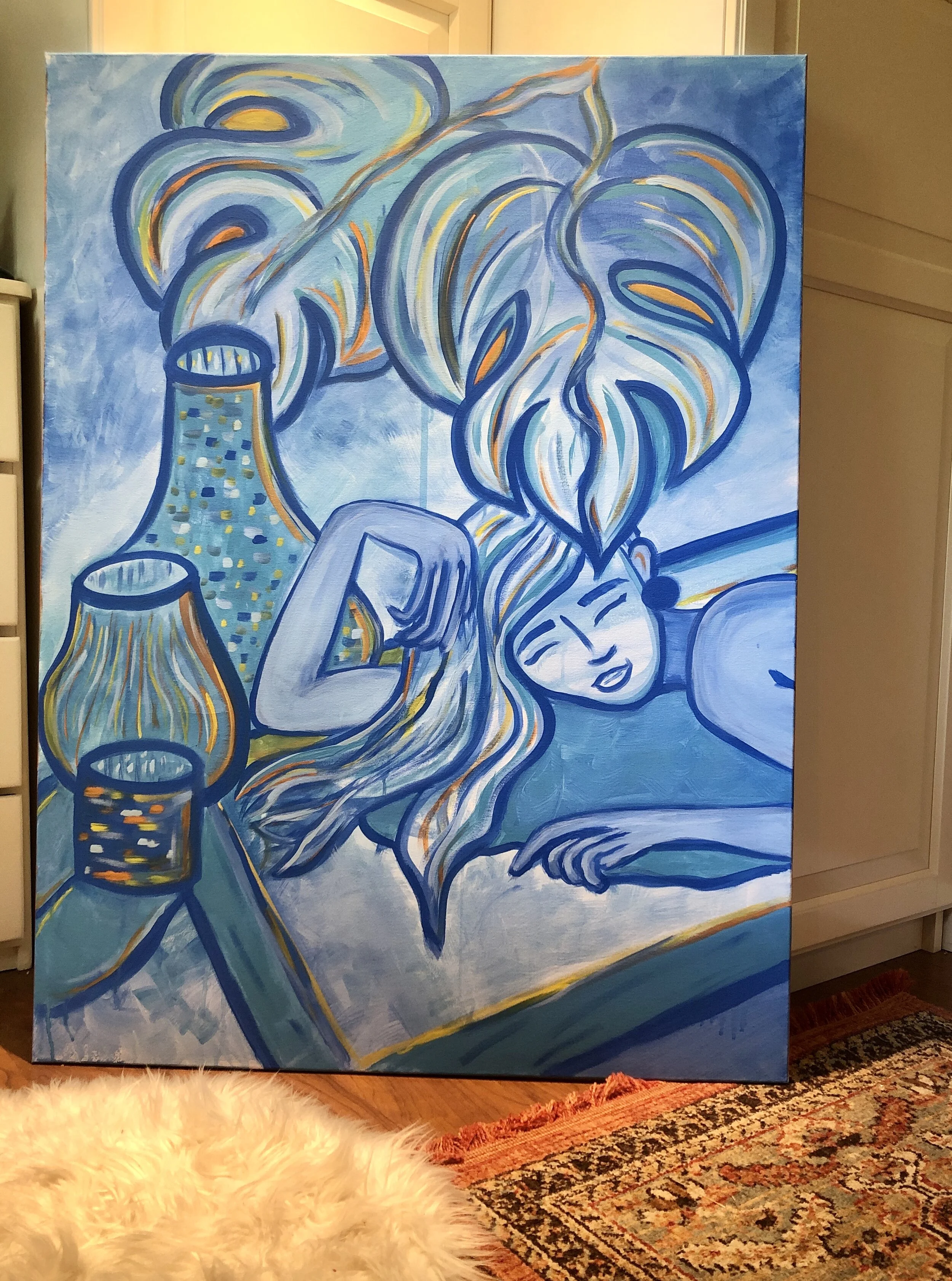 'Rest' (2020) 30x40in, Acrylic on Canvas SOLD