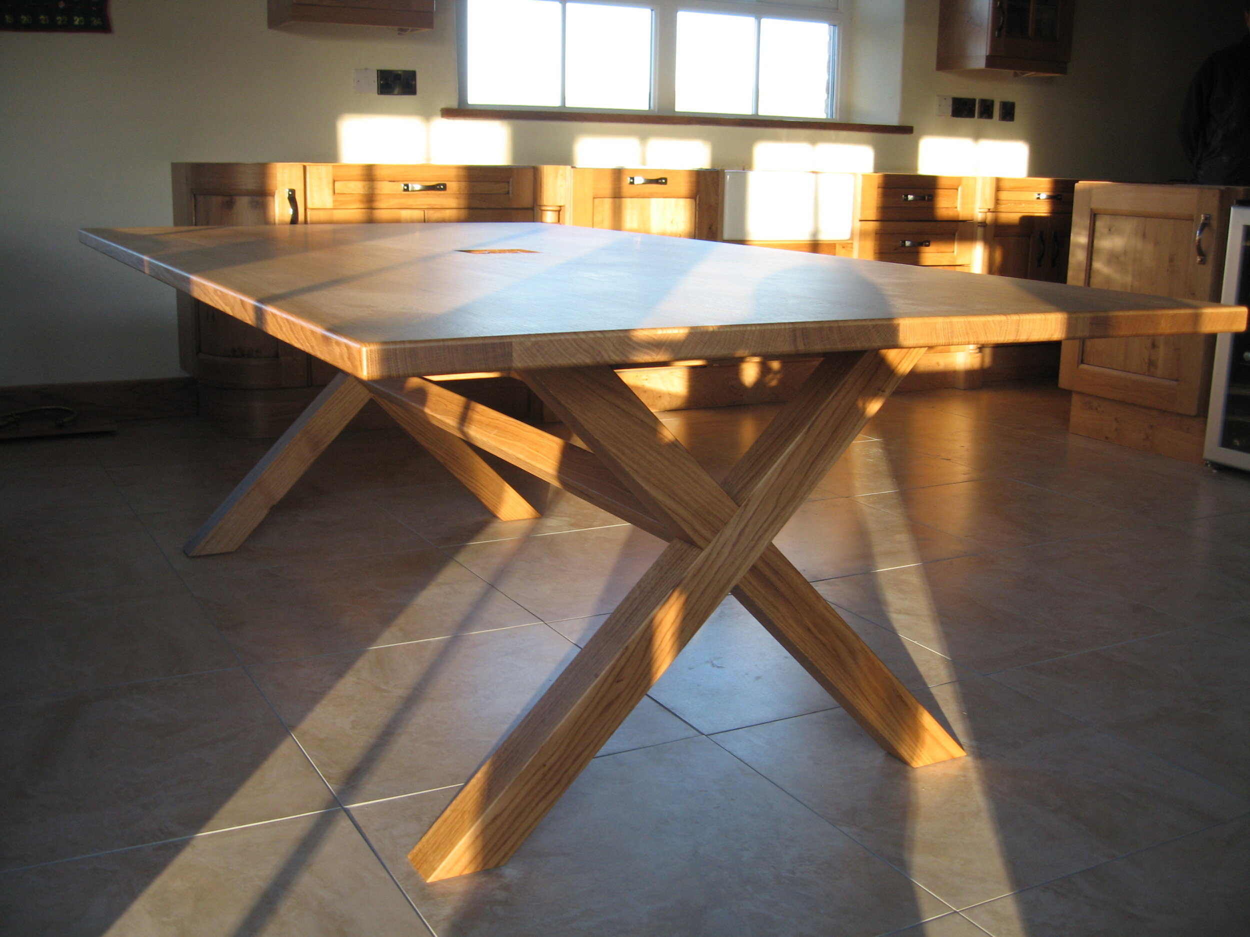 Oak X-Frame table