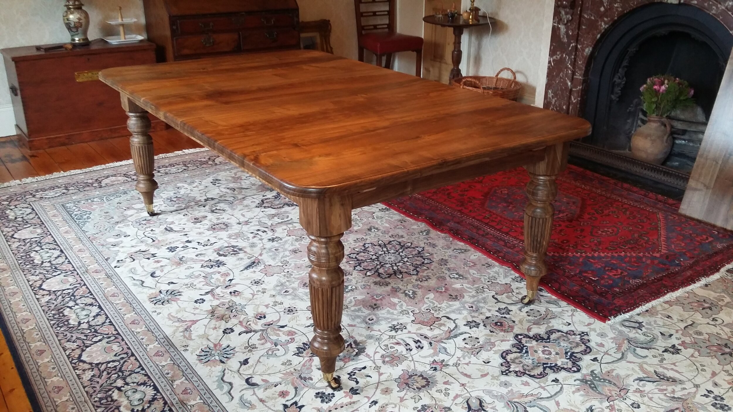 Native Walnut Victorian style extending table