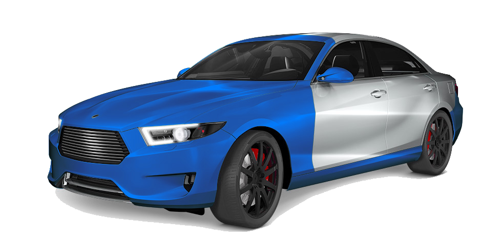 Track kit paint protection film coverage diagram