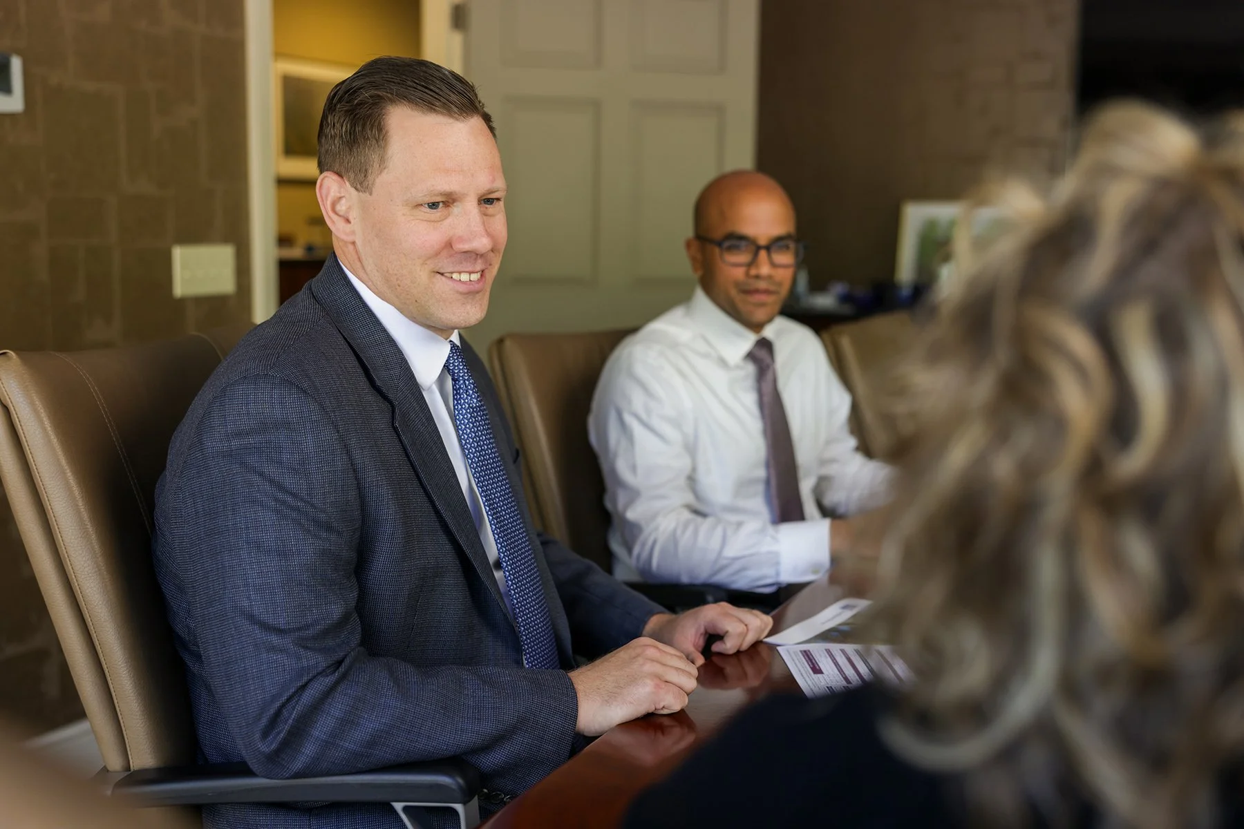 Robby meeting with clients