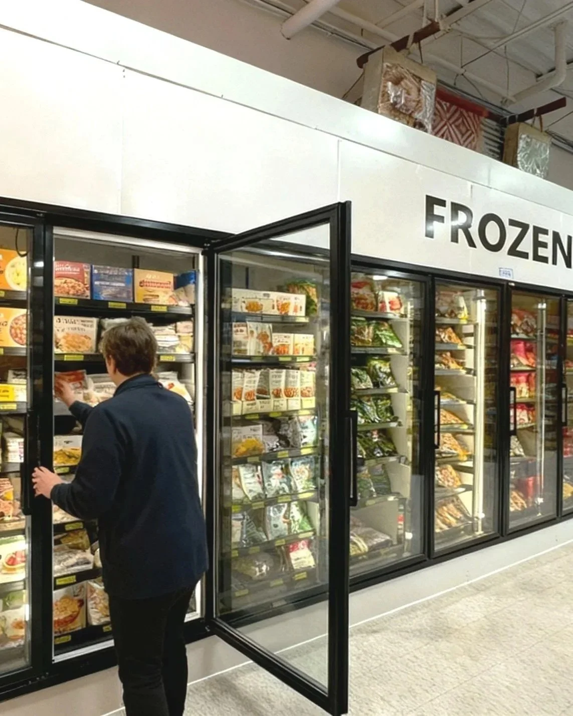 walk-in freezers in grocery stores