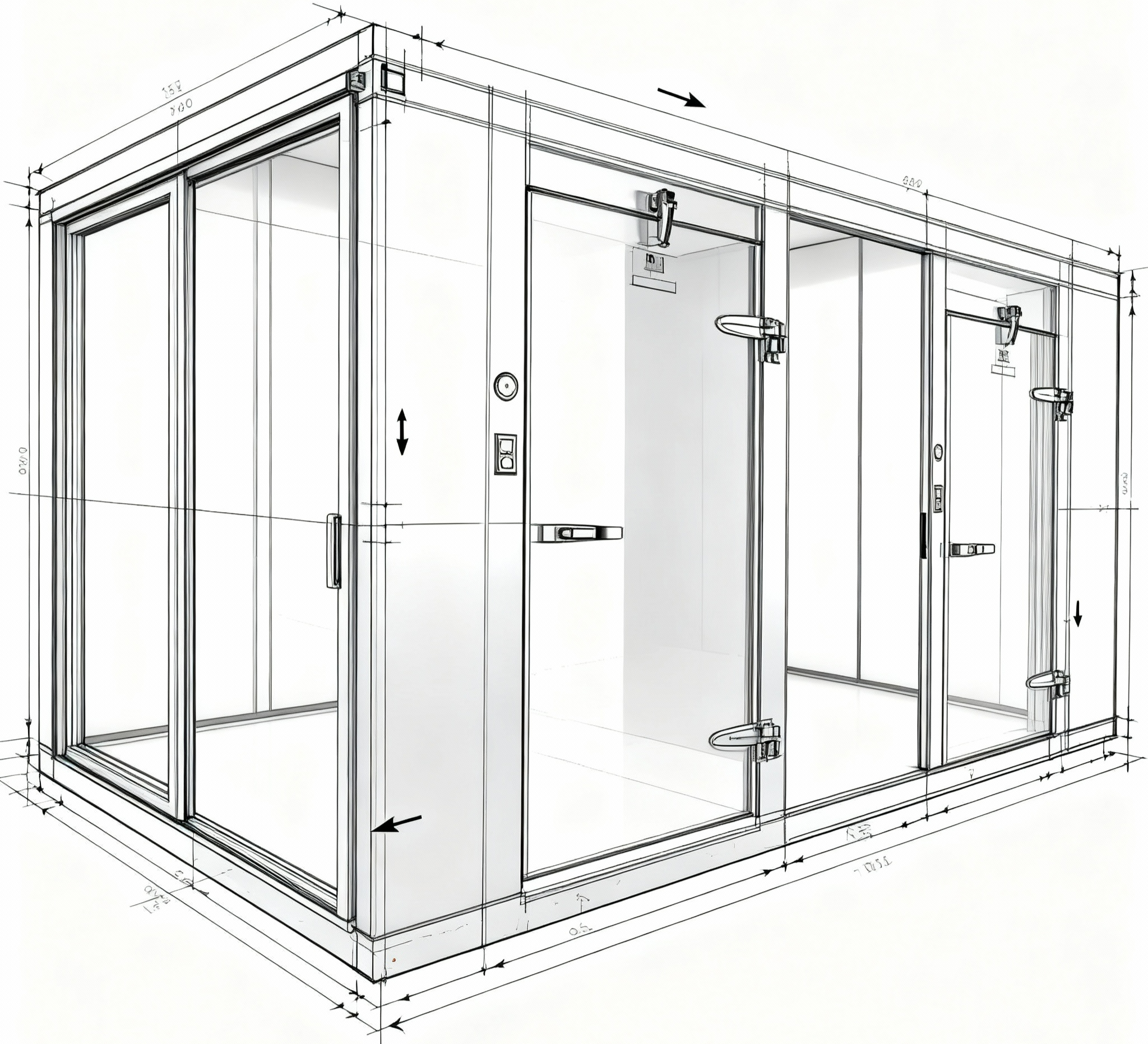 walk-in freezer diagram designing services