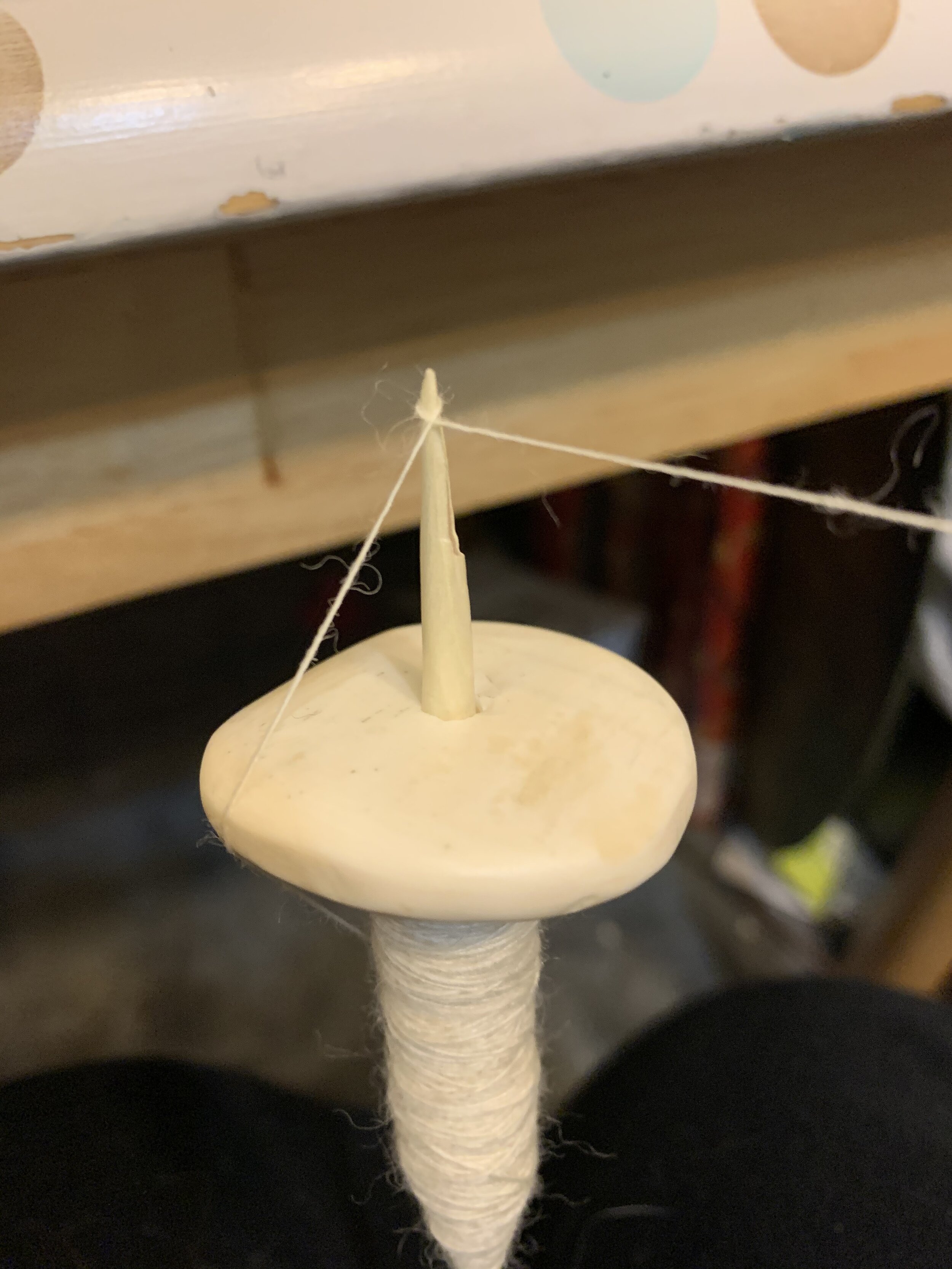 half-hitch to hold the single