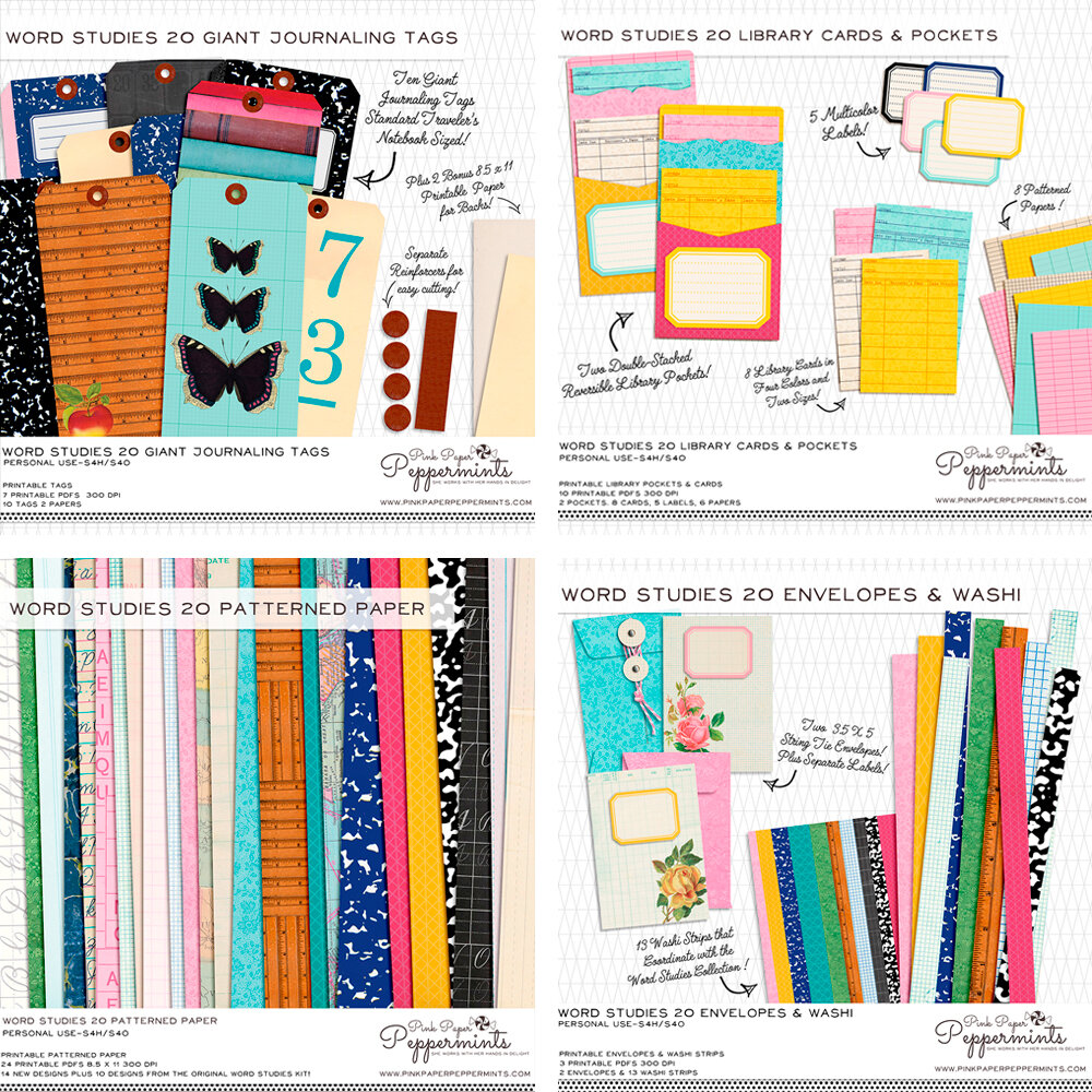 Tag and Tabs Themed - Bible Journaling Digital Download set