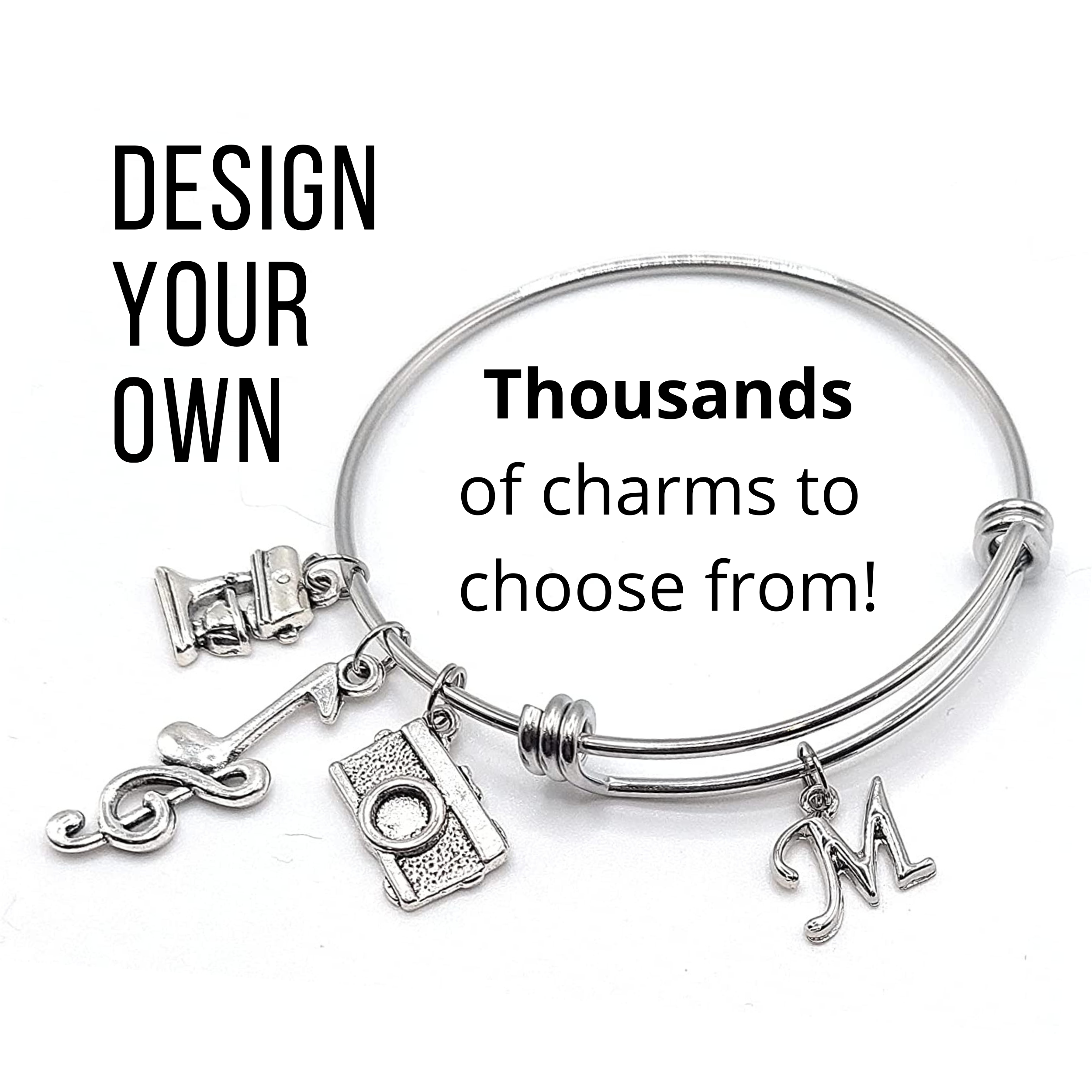Amazon.com: Salt shaker bangle, snowman charm bracelet, expandable bangle, charm  bangle, personalized bracelet, initial bracelet, monogram : Handmade  Products