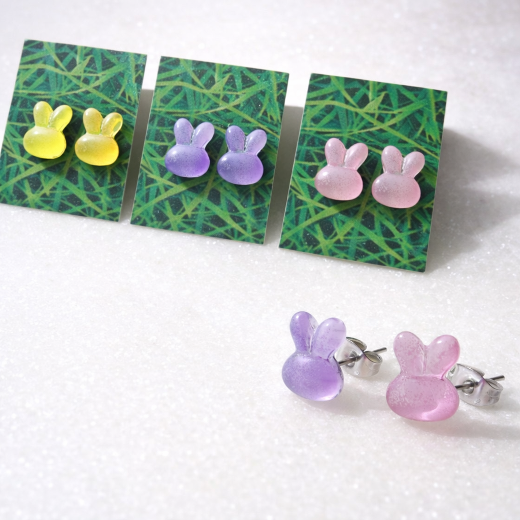 Bunny Ear Stud Earrings for Easter Basket Fillers