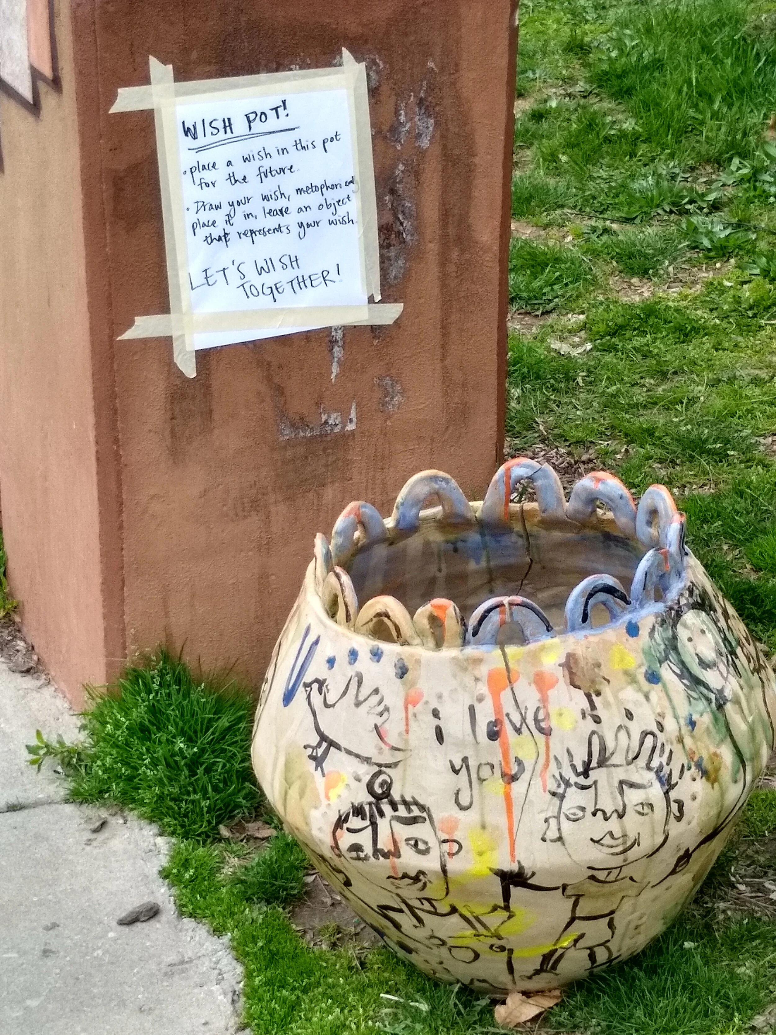 Large pot I placed in Cedar Park when shelter in place order was announced.