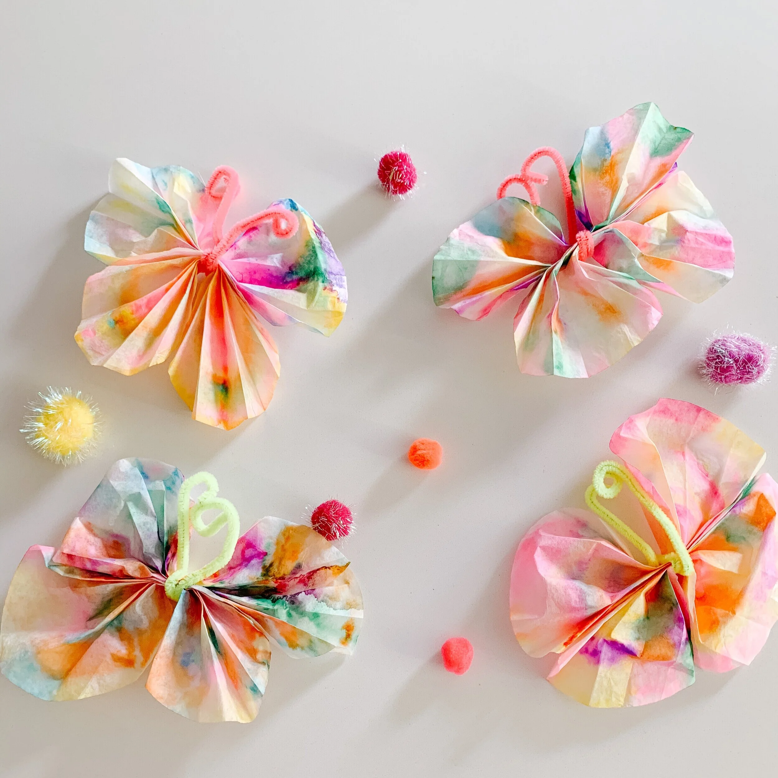 Coffee Filter Butterflies - Washable Marker Craft