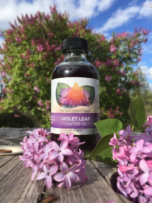 Violet Leaf Infused Castor Oil