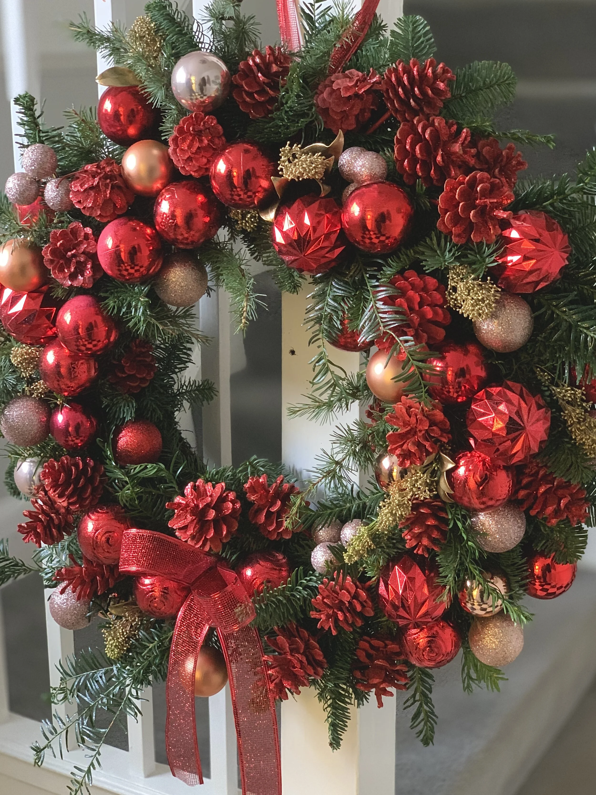 Red Luxury Door Wreath
