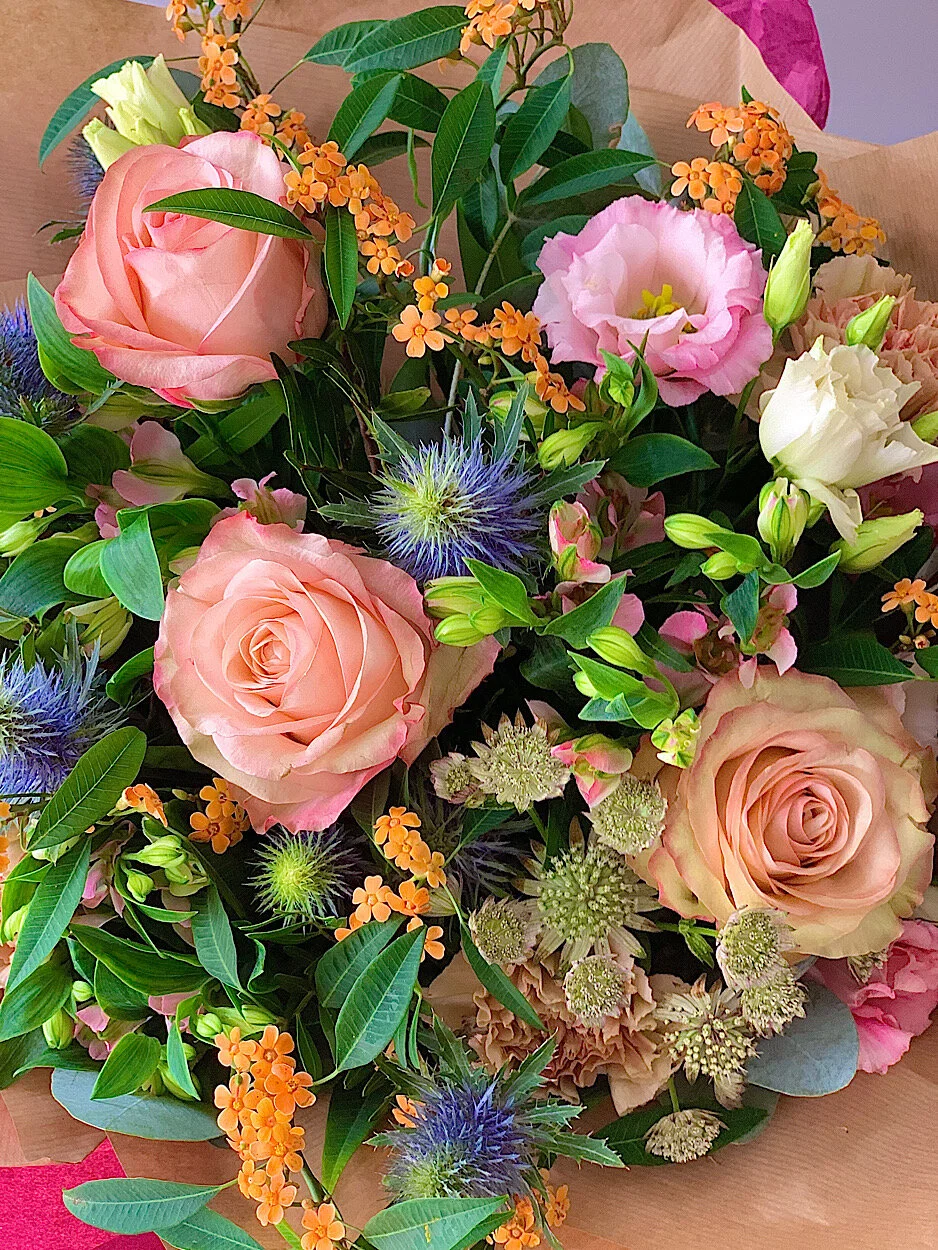 seasonal pastel flowers