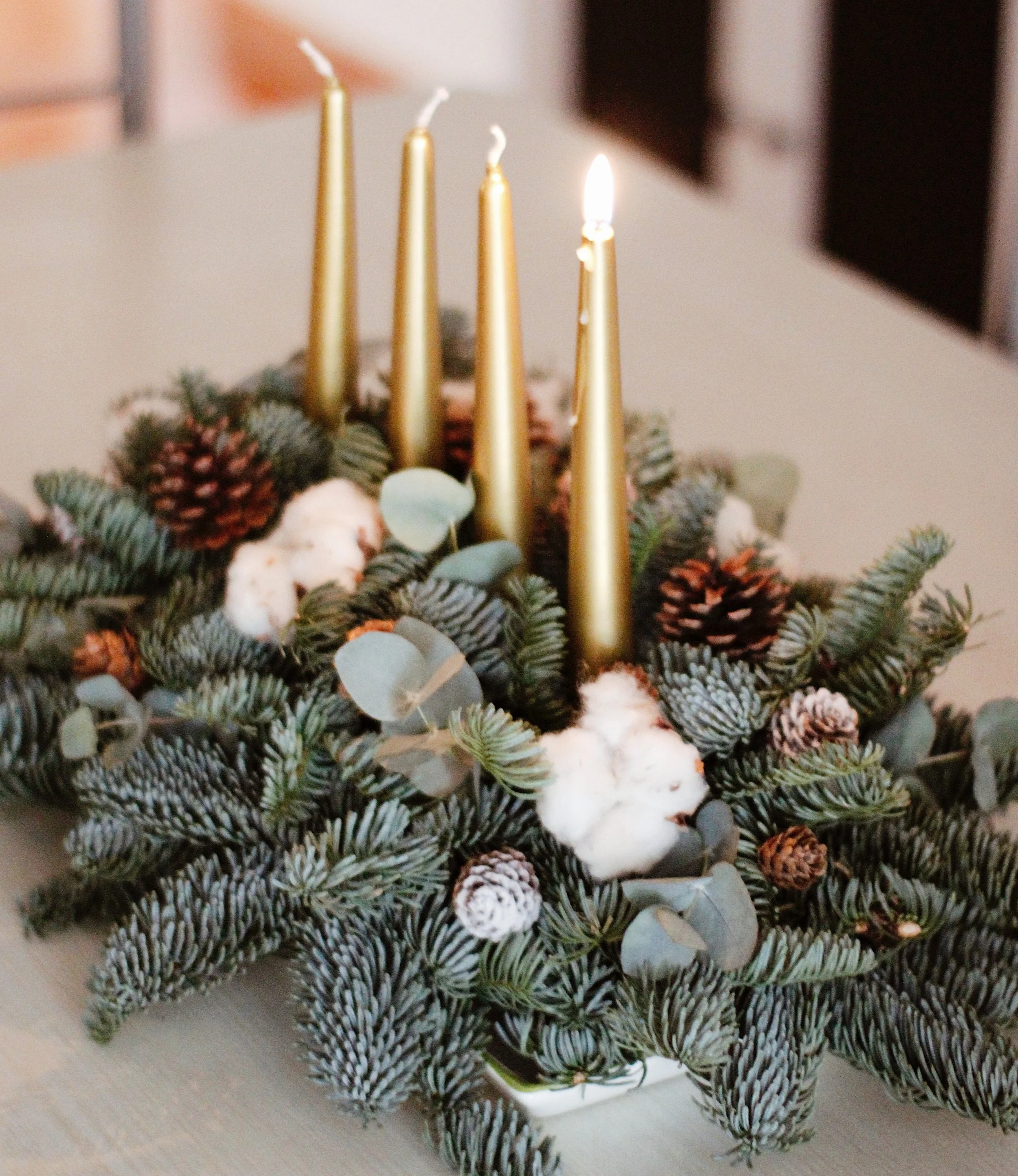 xmas table flowers