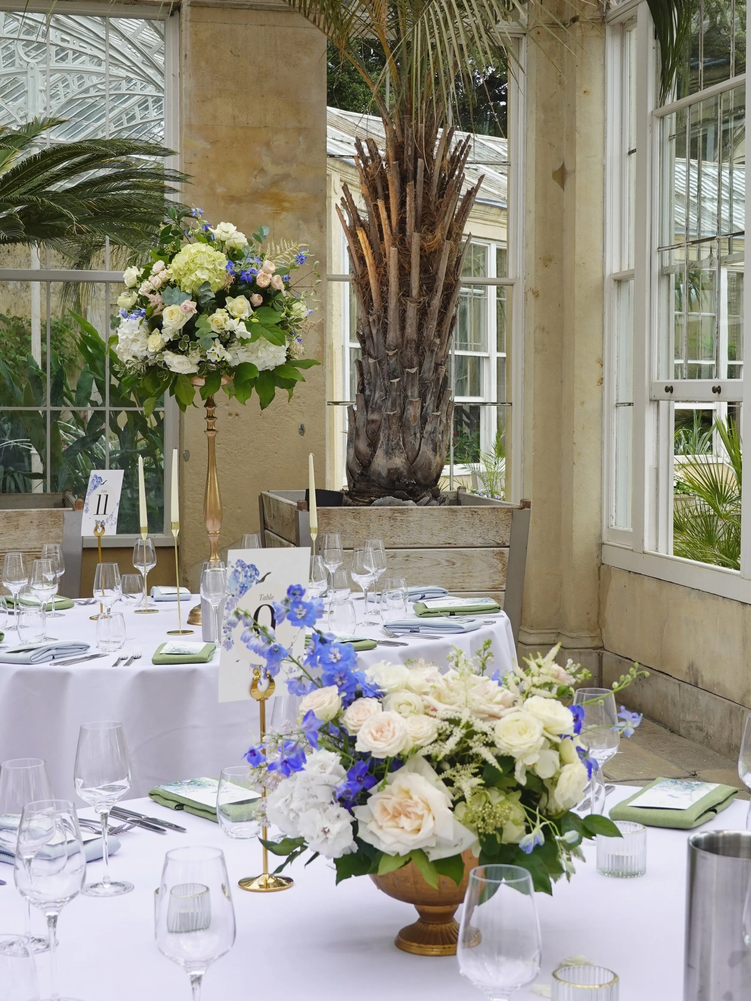 Low and Tall Table Arrangements Syon House