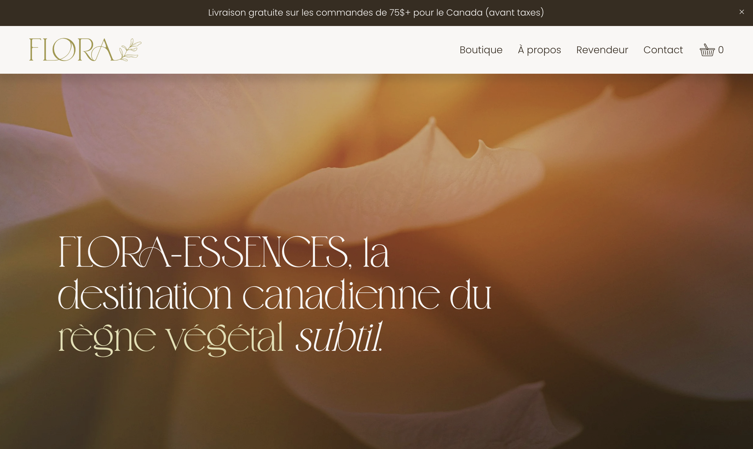Flora-Essences - Projet web eCommerce - Mandat réalisé par Mandala Web Media
