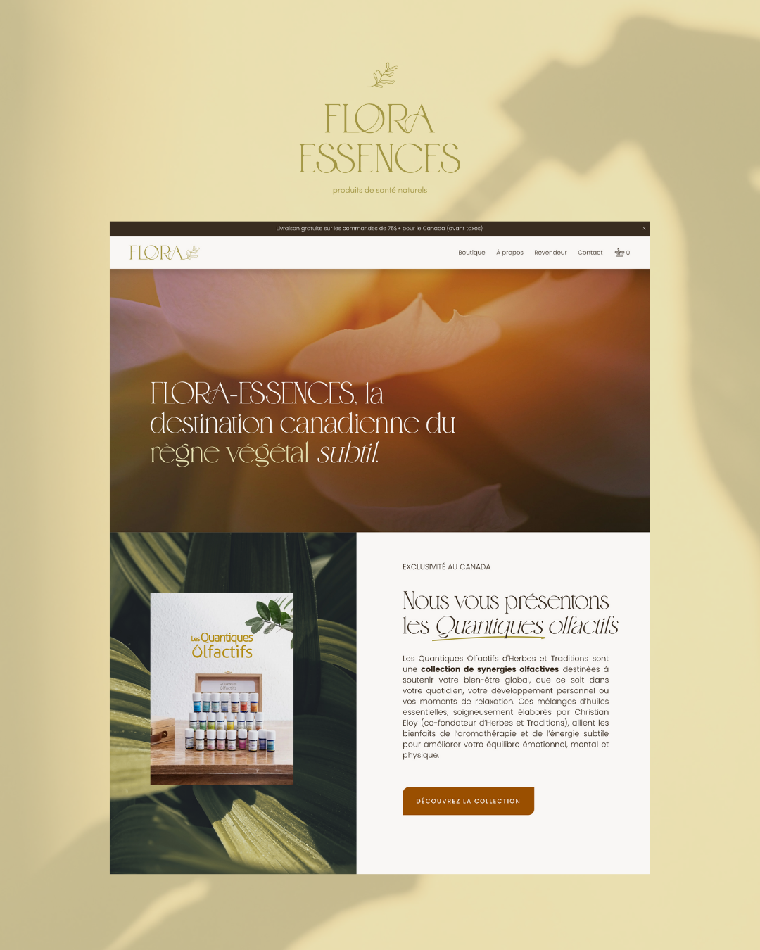 Flora-Essences - Projet de site web eCommerce par Mandala Web Media