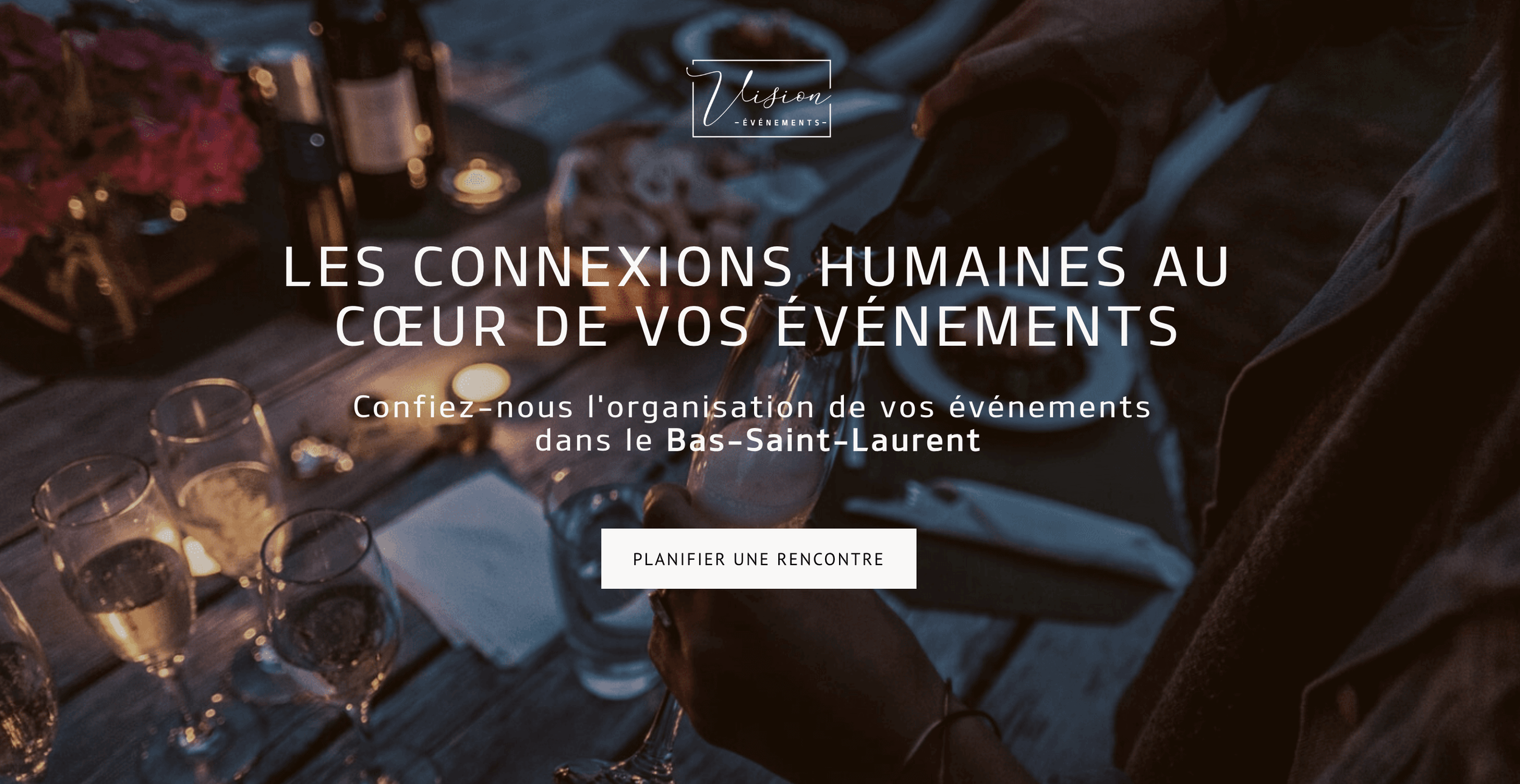 Site vitrine Vision Événements - Page Web - Site One Pager
