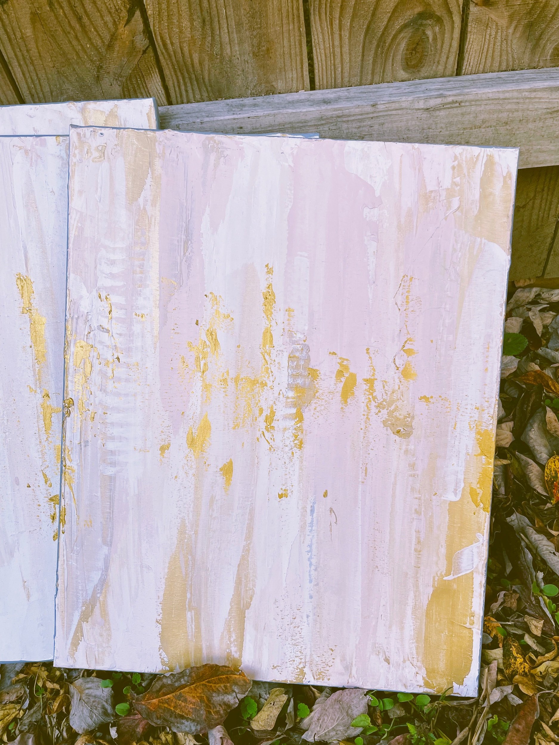 (16x20s"); sold, abstract paintings