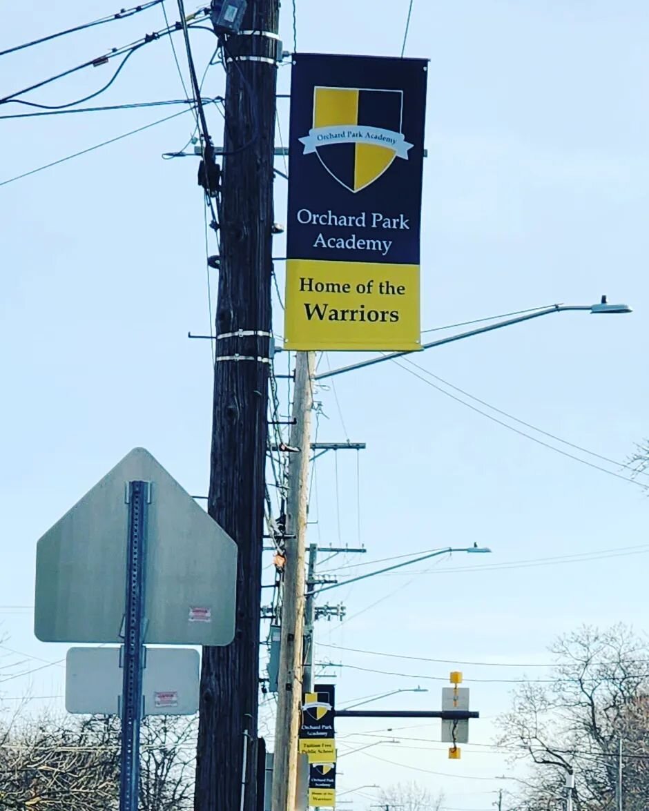 OPA banners have been installed on Triskett.💛🖤💛🖤
#warriorpride
#tuitionfreepublicschool