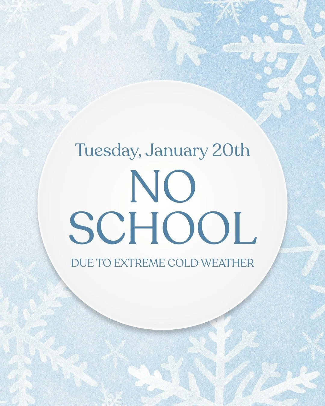 Due to extreme cold weather Orchard Park Academy will be closed tomorrow Tuesday, January 20th. Please be sure to complete Blizzard packs or work assigned by teacher on your students class dojo pages. Stay safe and warm.