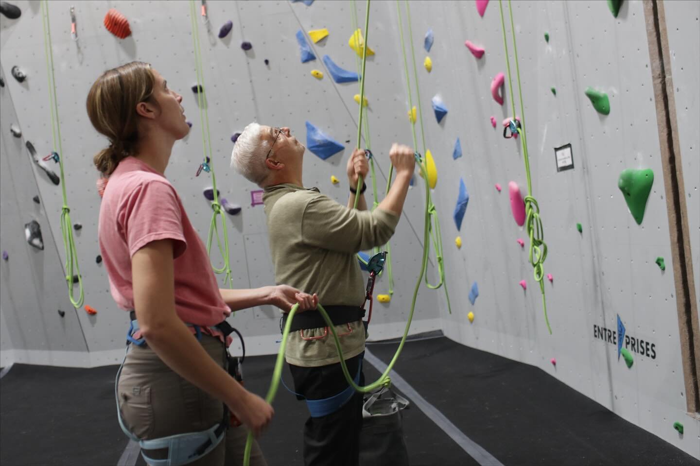 New to Rope Climbing? Our regularly-scheduled 2-hour Learn the Ropes Course will help you master the basic skills needed to top-rope climb at Volta independent of an instructor. 

The class focuses on climbing harness basics, how to tie-in, how to be