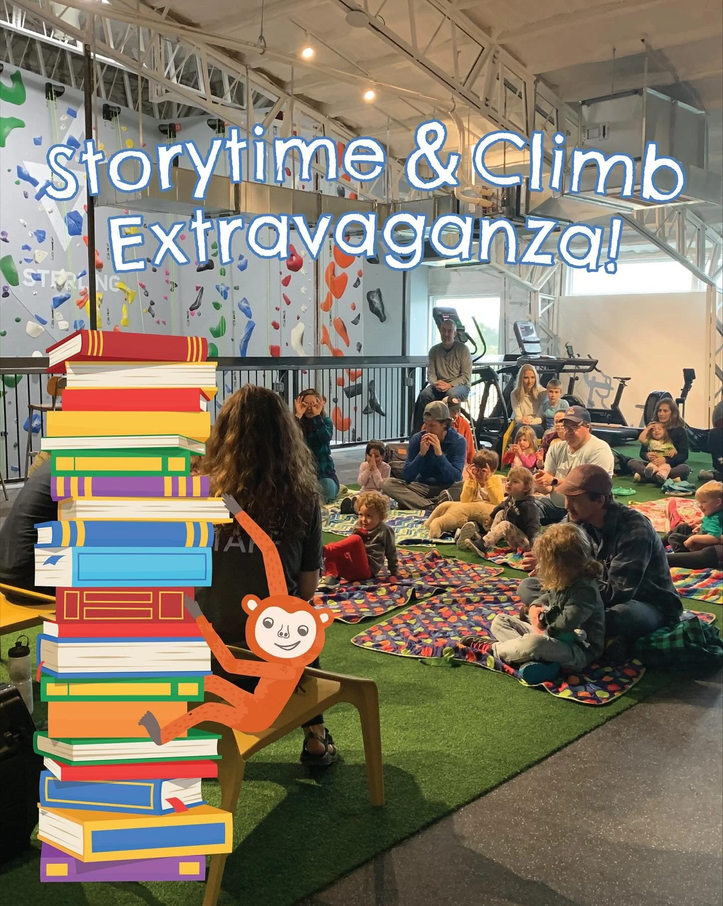 We&rsquo;ve got 2 Storytime N&rsquo; Climb events left this fall! 

Nov 8 ▪️Jesup Library
Dec 13 ▪️Miss Chrissy

Join us at 10am for an awesome storytime led by Jesup Library&rsquo;s Miss Abby on Nov. 8th and returning storyteller Miss Chrissy on Dec