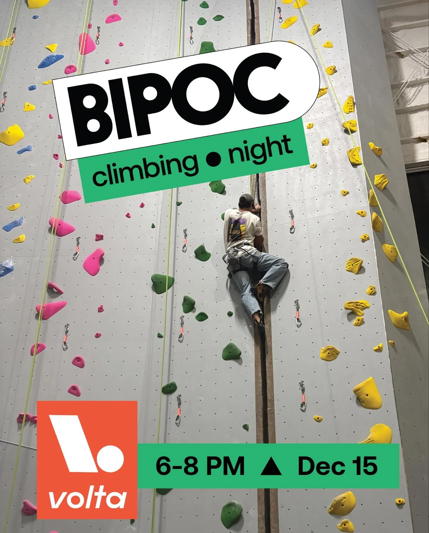 Join us on Monday, December 15th for December&rsquo;s BIPOC Climbing Night (Black, Indigenous, and People of Color)!

🗓️ Monday, December 15th &bull; 6-8p

🏷️ $15 for non-members (includes rental gear)
🏷️ FREE for members

What to expect:
▪️ Casua
