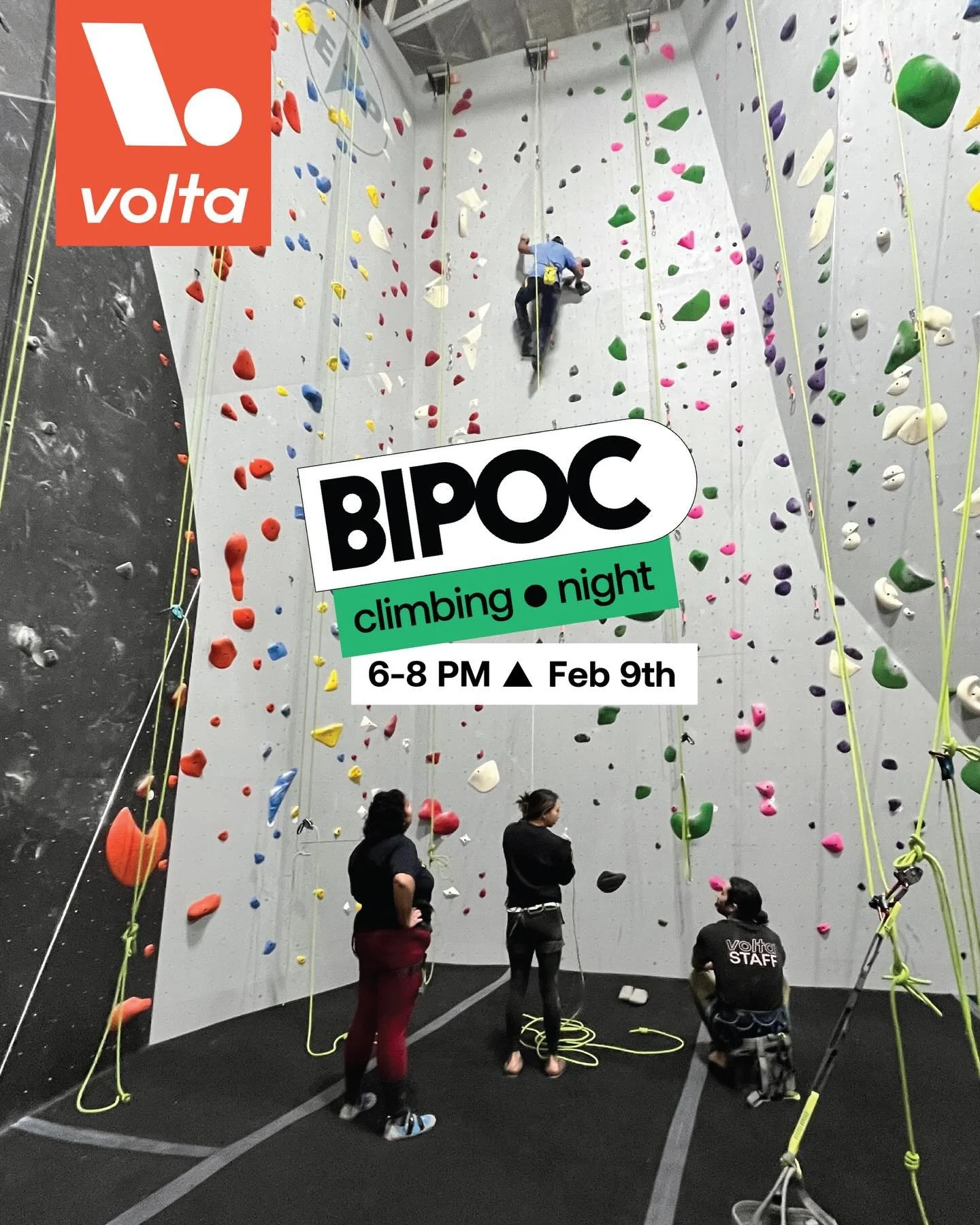 BIPOC Climbing Night is coming up on Monday, February 9th from 6-8pm! 

📢A message from one of our facilitators 📢
Hi everyone, I&rsquo;d like to reframe this BIPOC meetup as a space for community care, where we can gather, climb, and support each o