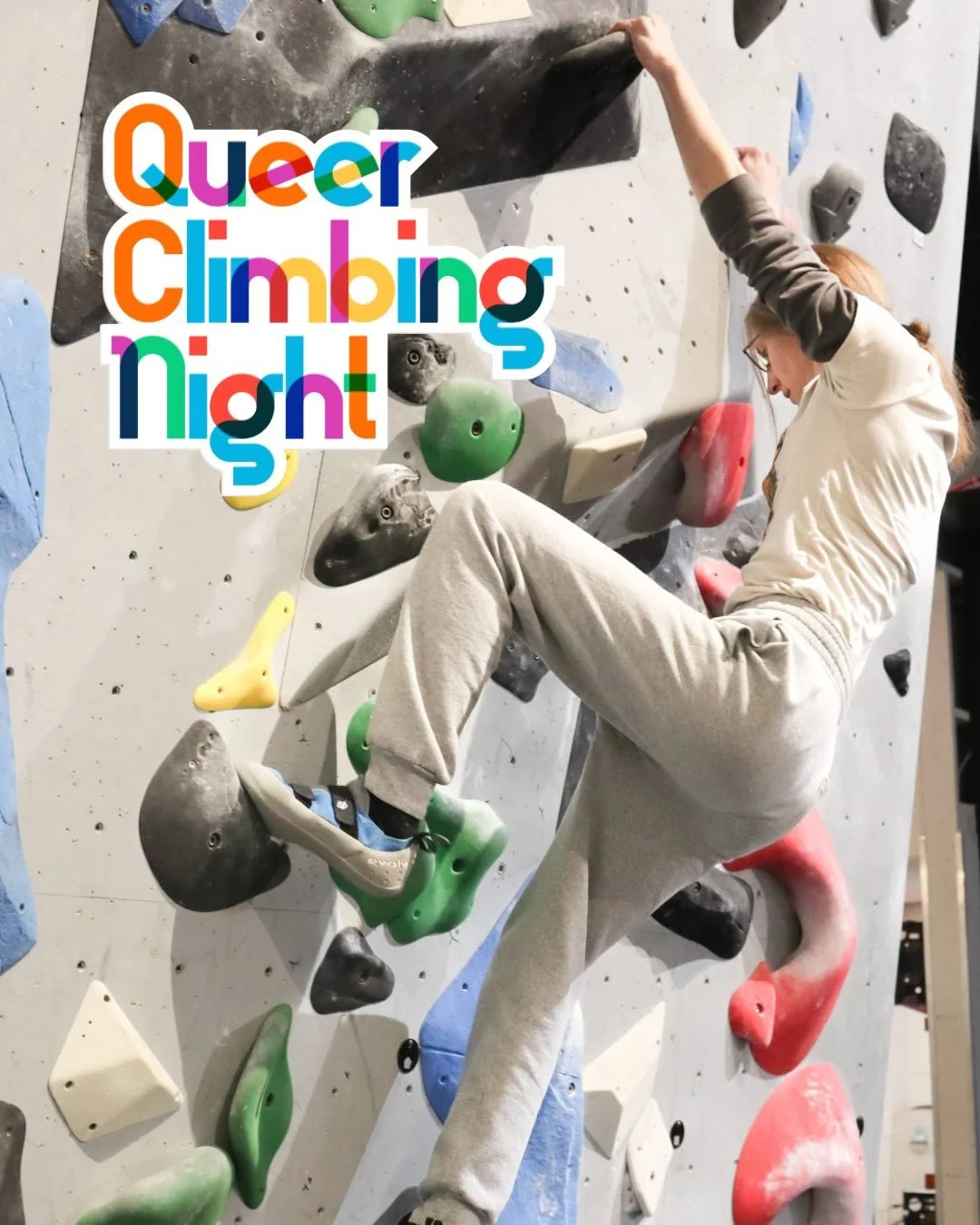 Queer Climbing Night this Friday!!!

🗓️ May 22nd
🕚 6:30-9:00pm

come move your body, climb, and meet some cool folks! 

🔗link in bio to sign up in advance + learn more