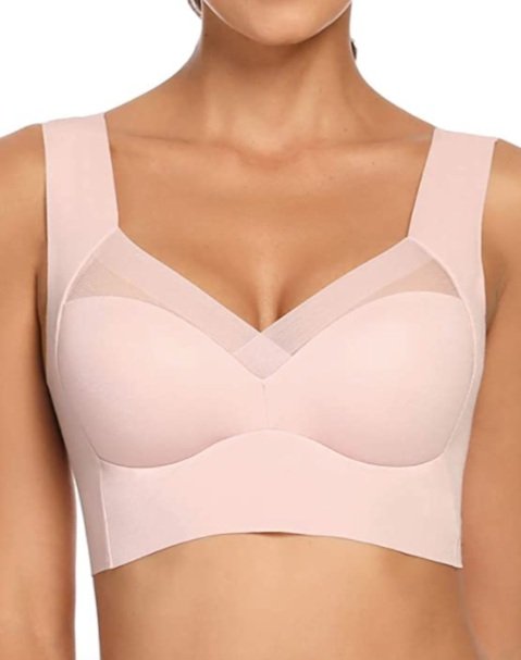 Coobie Sports Bra T-Shirt Seamless Bra for Women Mastectomy Bras Wire-Free  Adjustable Straps Bras (Full Size, Black) at  Women's Clothing store